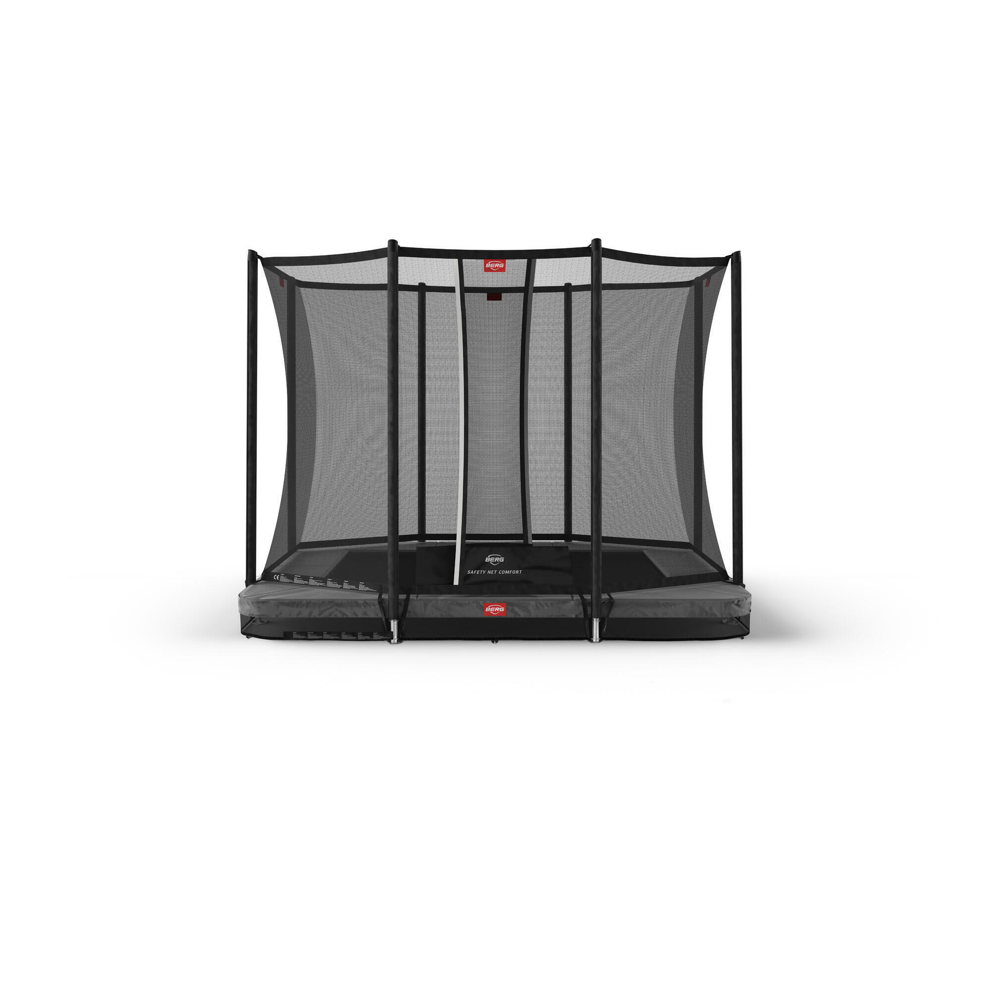 Trampolina + Siatka ochronna BERG Favorit Wkopana Prostokątna 280x190 Antr.