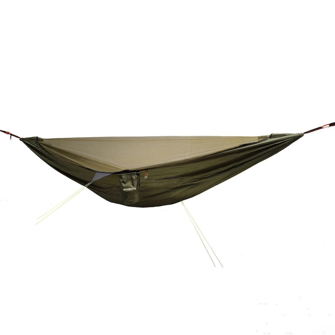 Hamak turystyczny z moskitierą HEDERA Majestic Sport 320x150 cm c. zielony