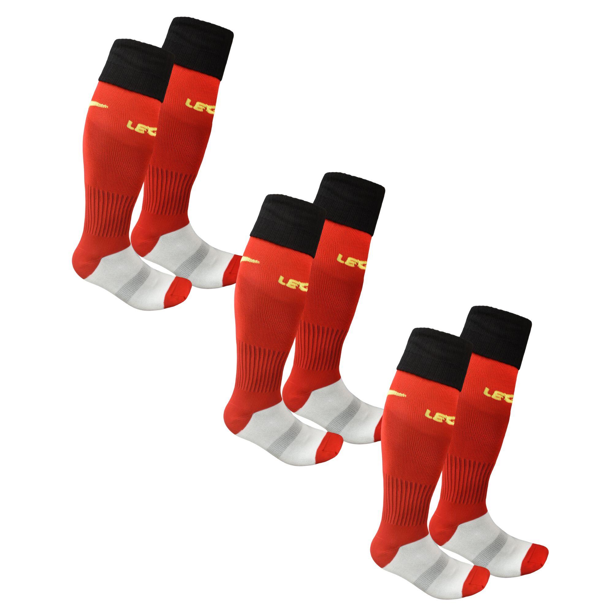 Skarpety piłkarskie C164 czerwone 3 pary