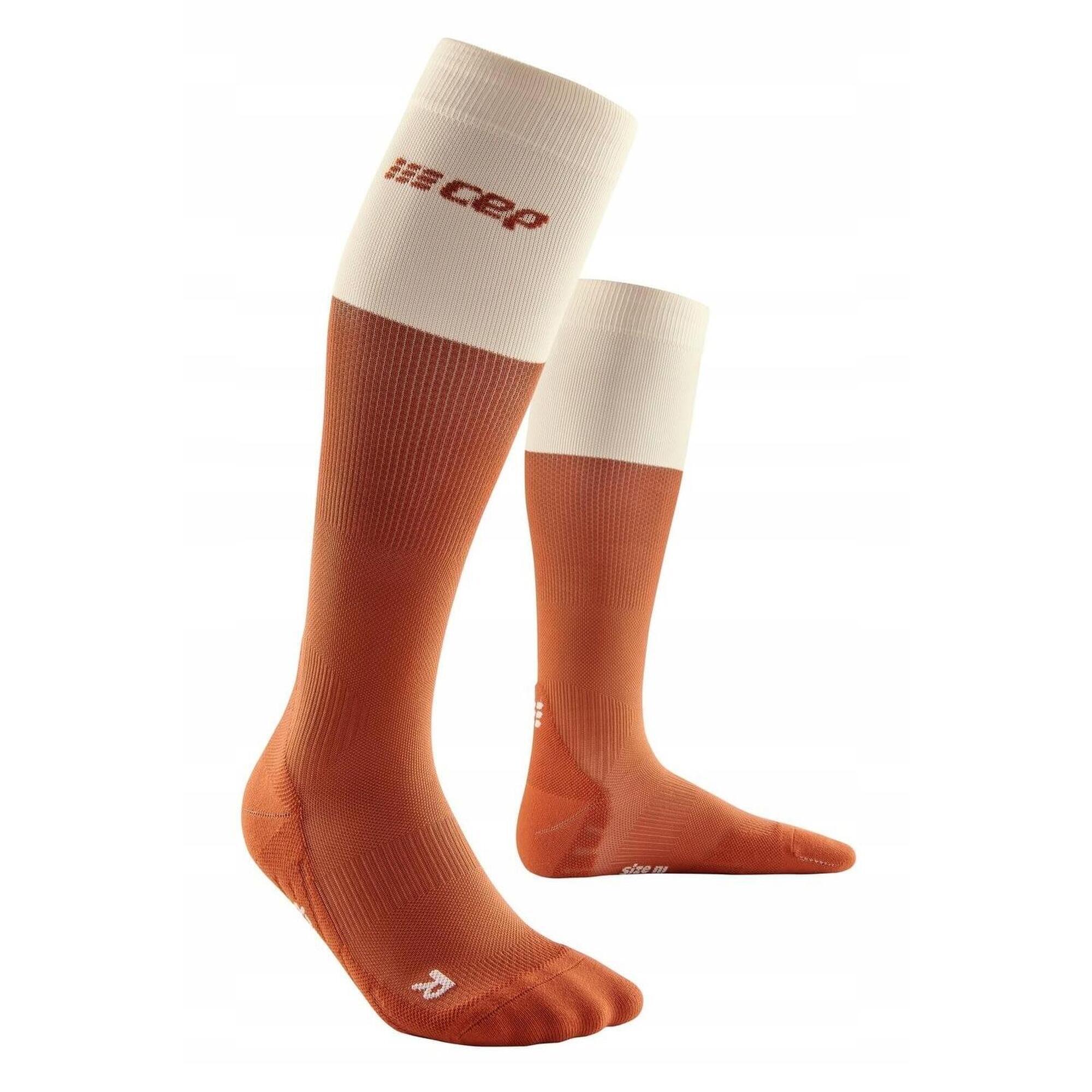 Skarpety do biegania damskie CEP Bloom kompresyjne wysokie