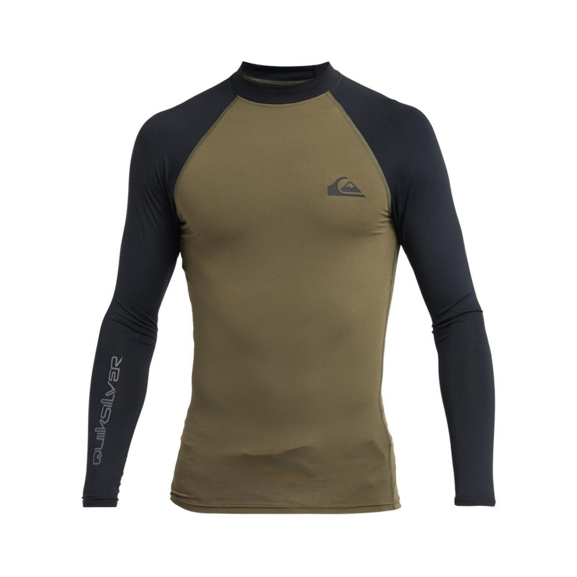 Koszulka surfingowa z długim rękawem UPF 50 dla Mężczyzn EVERYDAY Zielony