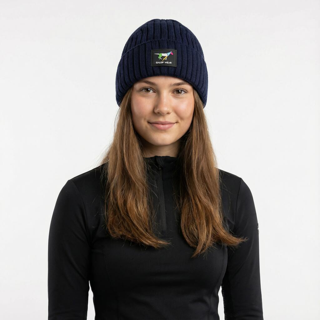 Zimowa czapka jeździecka GALOP WEAR 100% wełna merino