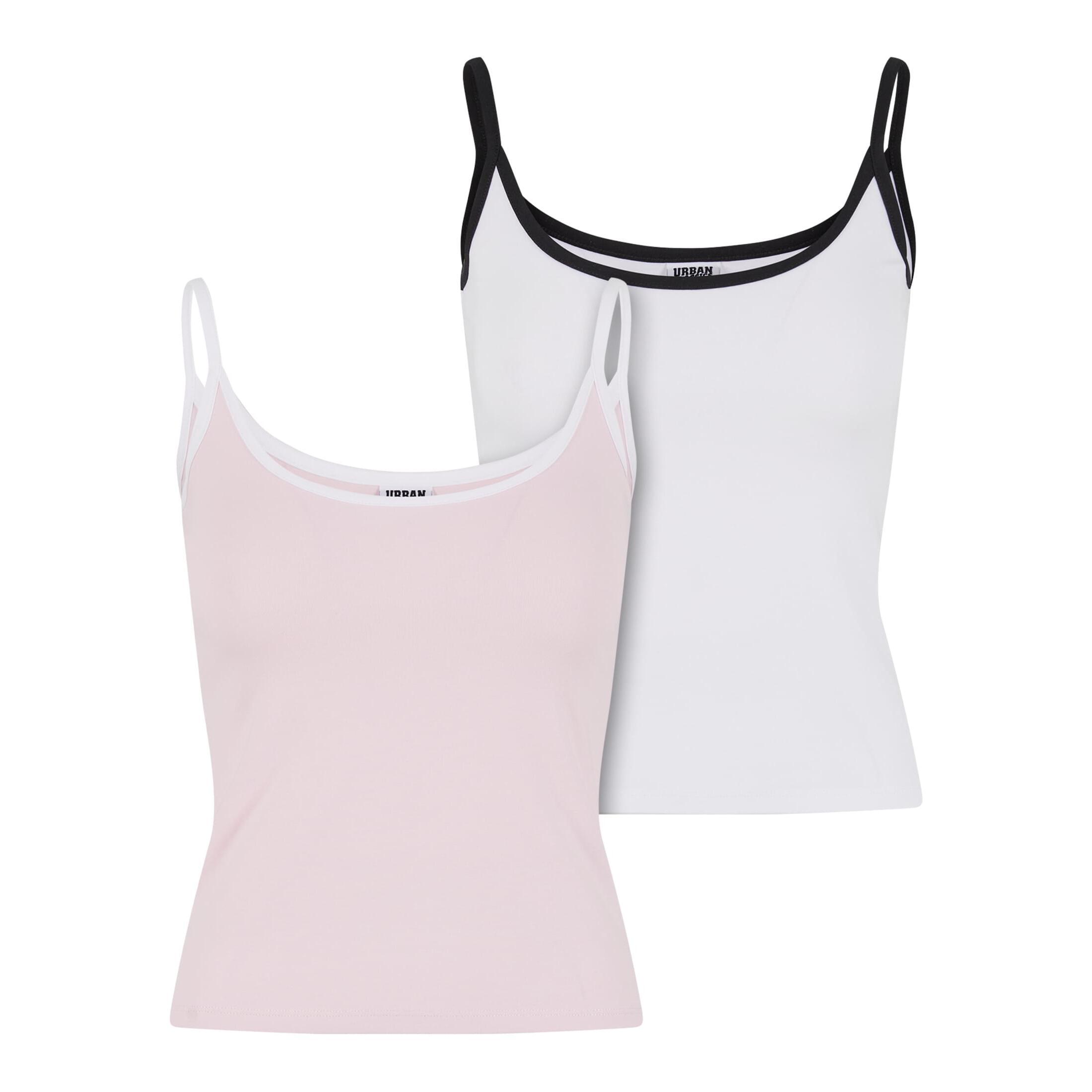 Damski tank top Urban Classics Contrast Basic (x2)