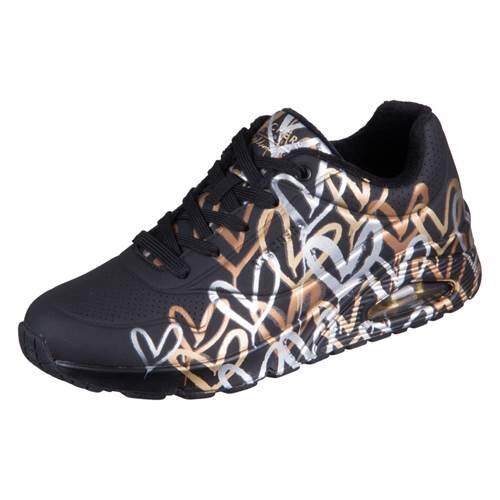 Buty do chodzenia sneakersy damskie Skechers Uno-Metallic Love
