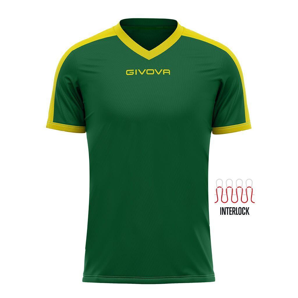 Givova Revolution Sportowa Koszulka 3XL Zielono-Żółta - Oddychający Poliester