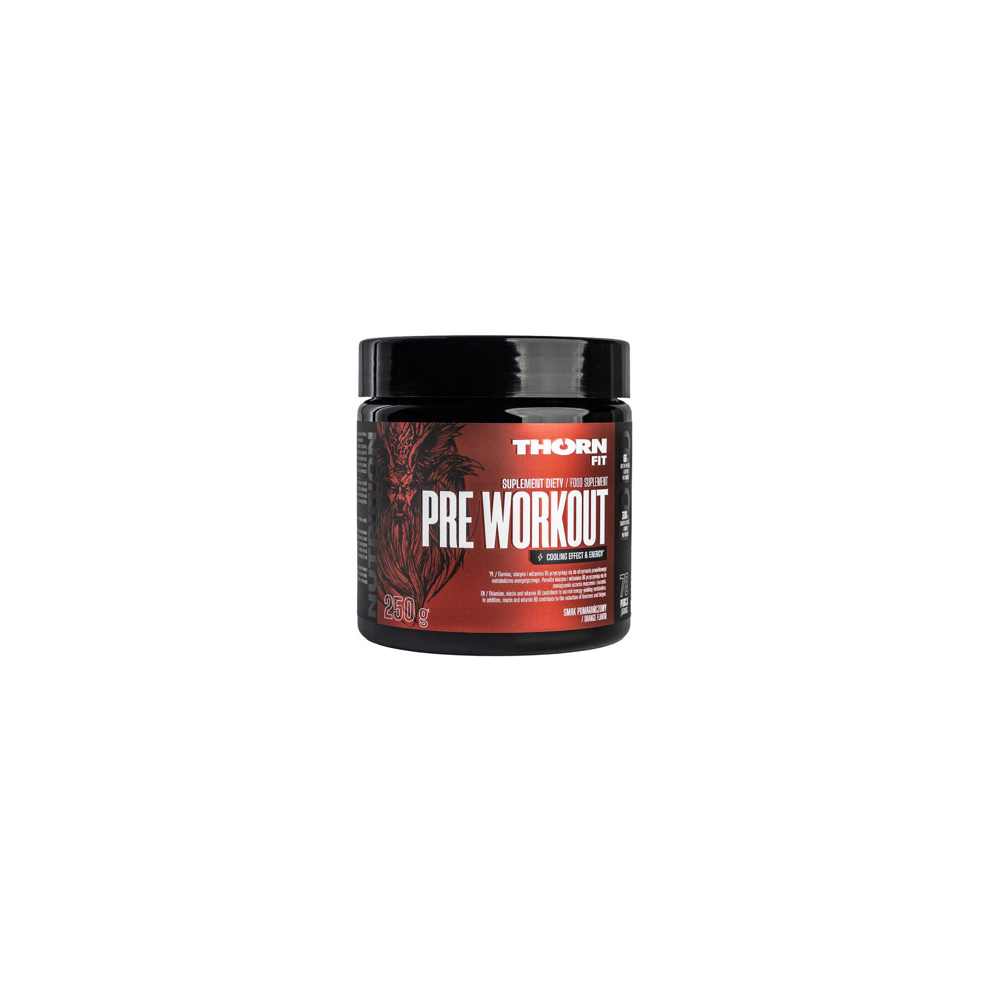 Suplement diety THORN FIT PRE WORKOUT, smak: pomarańcza, 250g