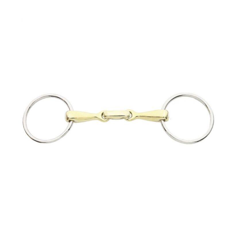 Końskie wędzidło z podwójnym pierścieniem, blokada Kavalkade KavalwBit