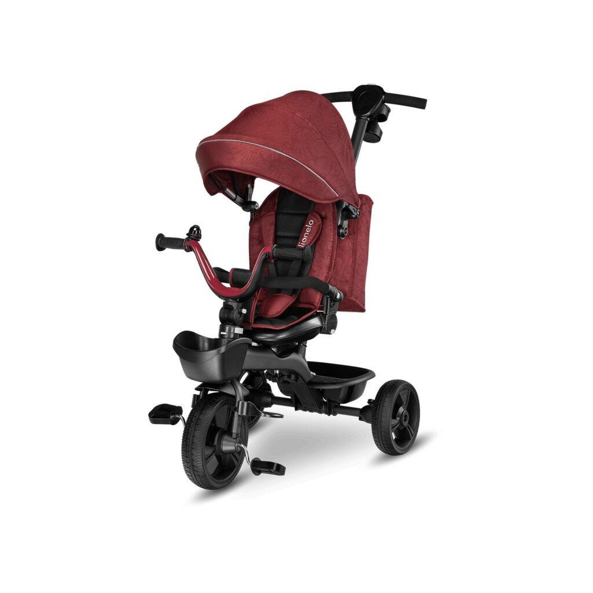 Trójkołowy rowerek dziecięcy Lionelo Kori Czerwony Burgundowy