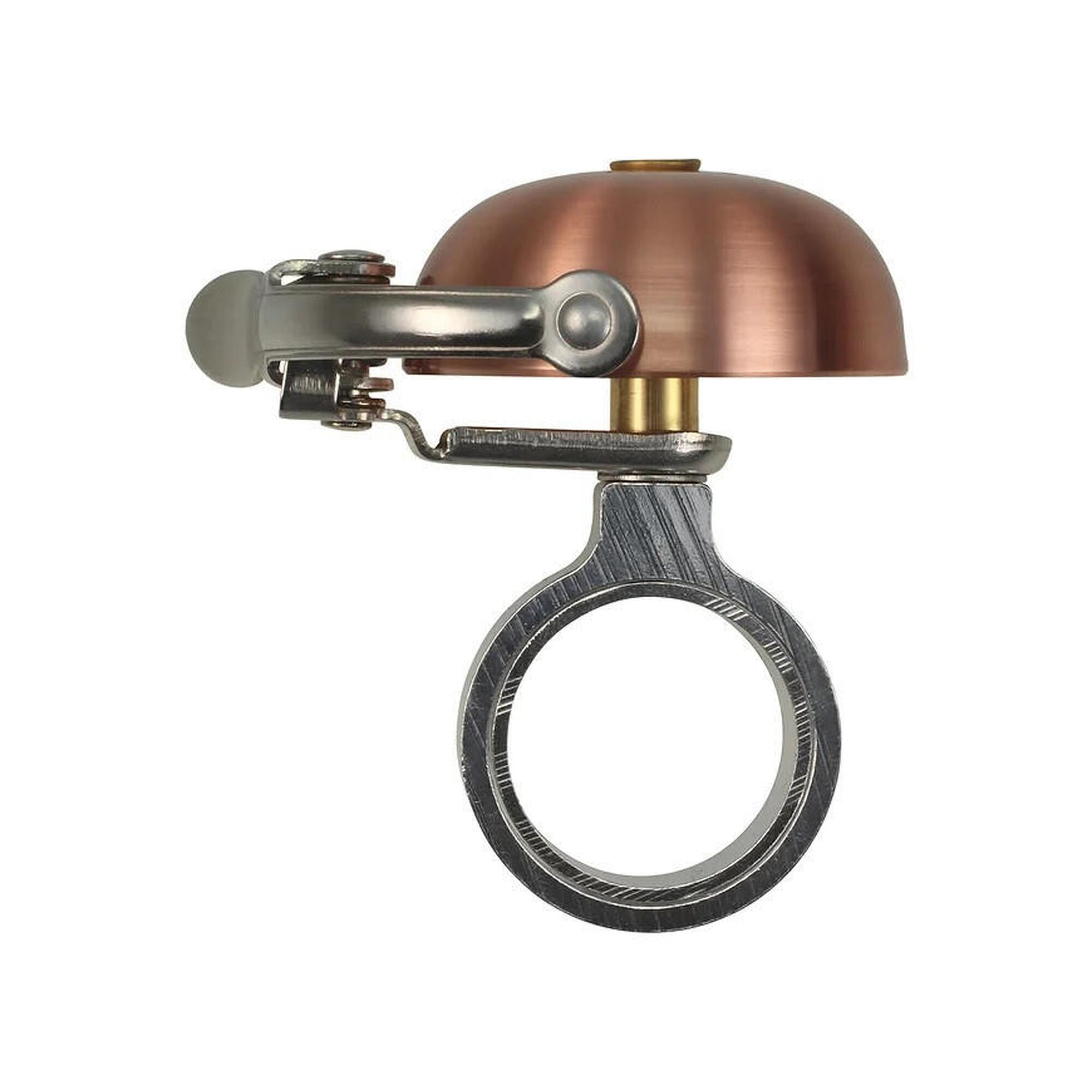 Dzwonek rowerowy | Mini Suzu | Szczotkowane miedź | Uchwyt pod spacer głowicy |