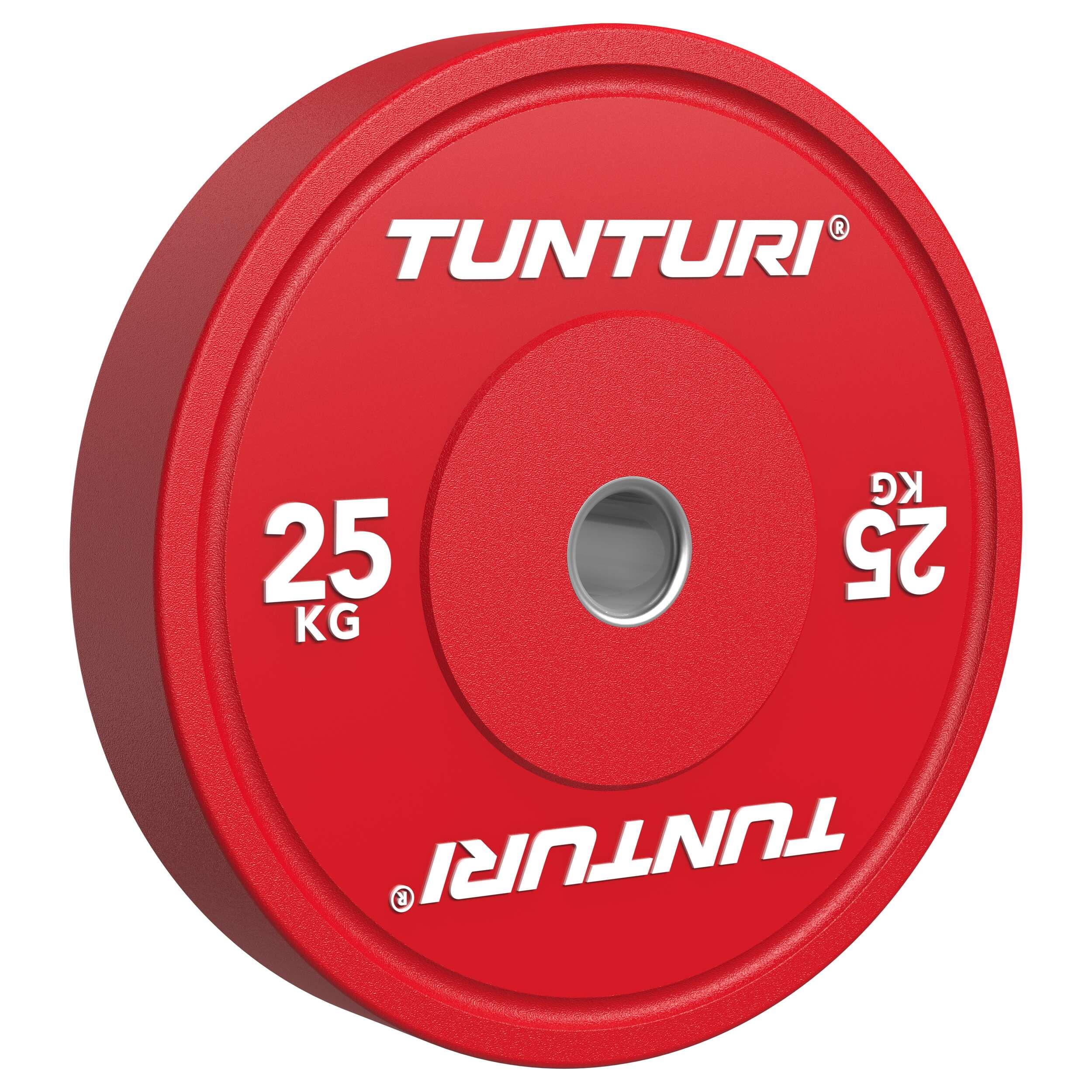 Obciążenie Talerz Tunturi Platinum Bumper Plate Czerwony, 25 Kg