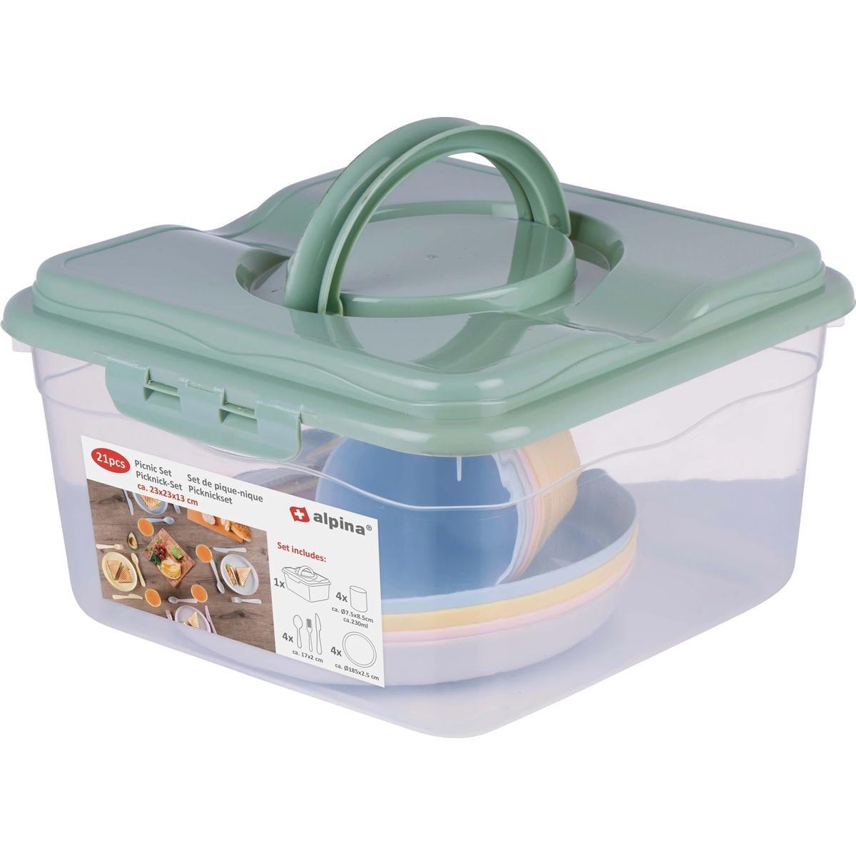 Zestaw naczyń turystyczno-kempingowych 21 elementów dla dzieci