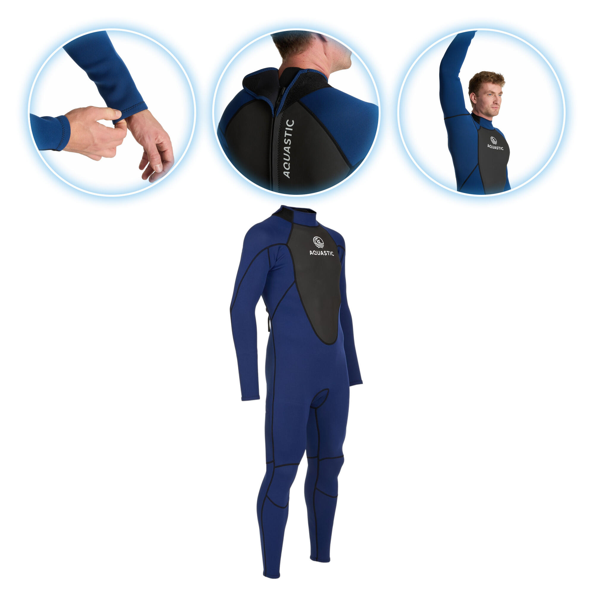 Pianka surfingowa męska AQUASTIC z neoprenu 3/2 mm WAVEY