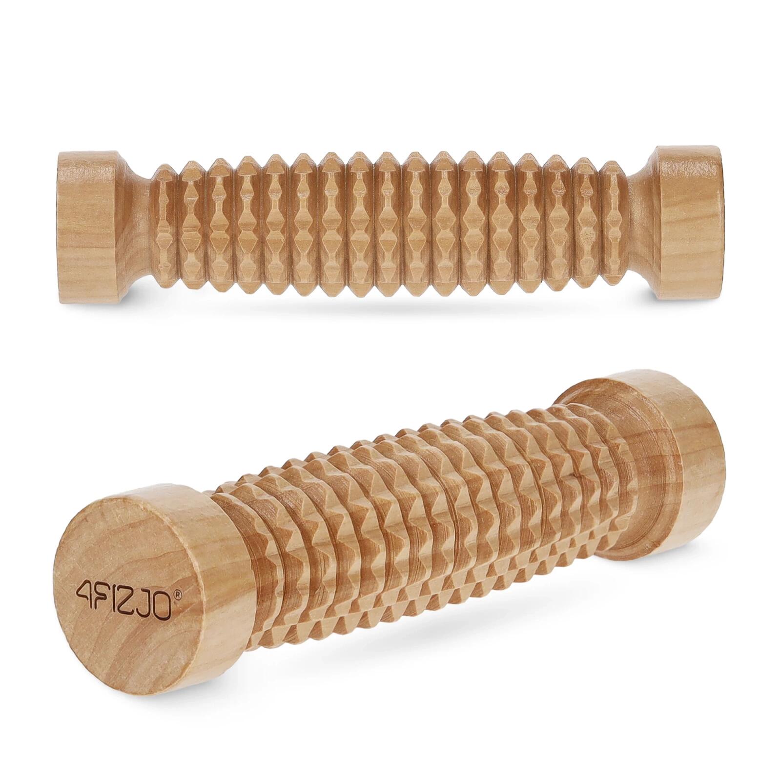 Drewniany wałek do masażu stóp i dłoni 4FIZJO prosty