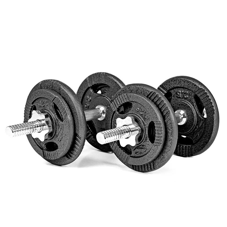 Zestaw hantli regulowanych Sapphire 2x15kg żeliwne