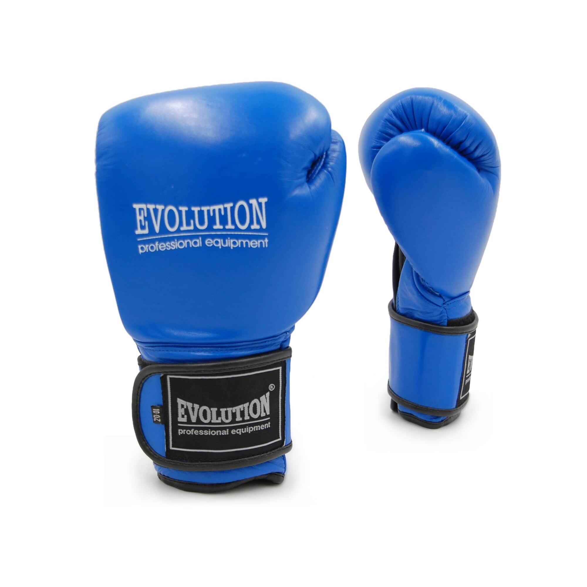 Rękawice bokserskie ze skóry naturalnej PRO+ Blue