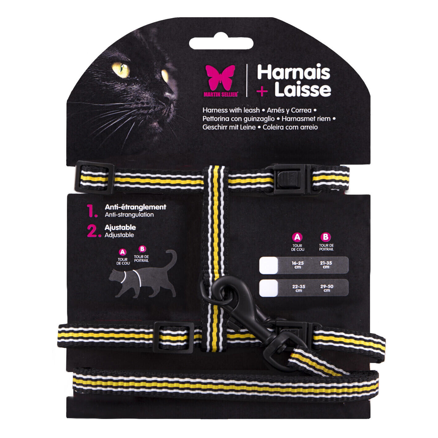Zestaw uprzęży i smyczy dla kota trio Martin Sellier