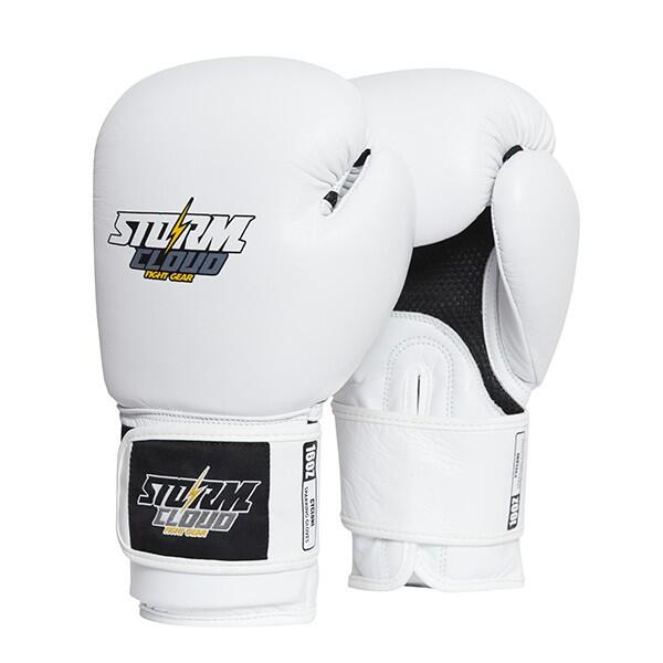 Rękawice StormCloud Sparingowe ze skóry naturalnej Cyclone Classic Białe 16