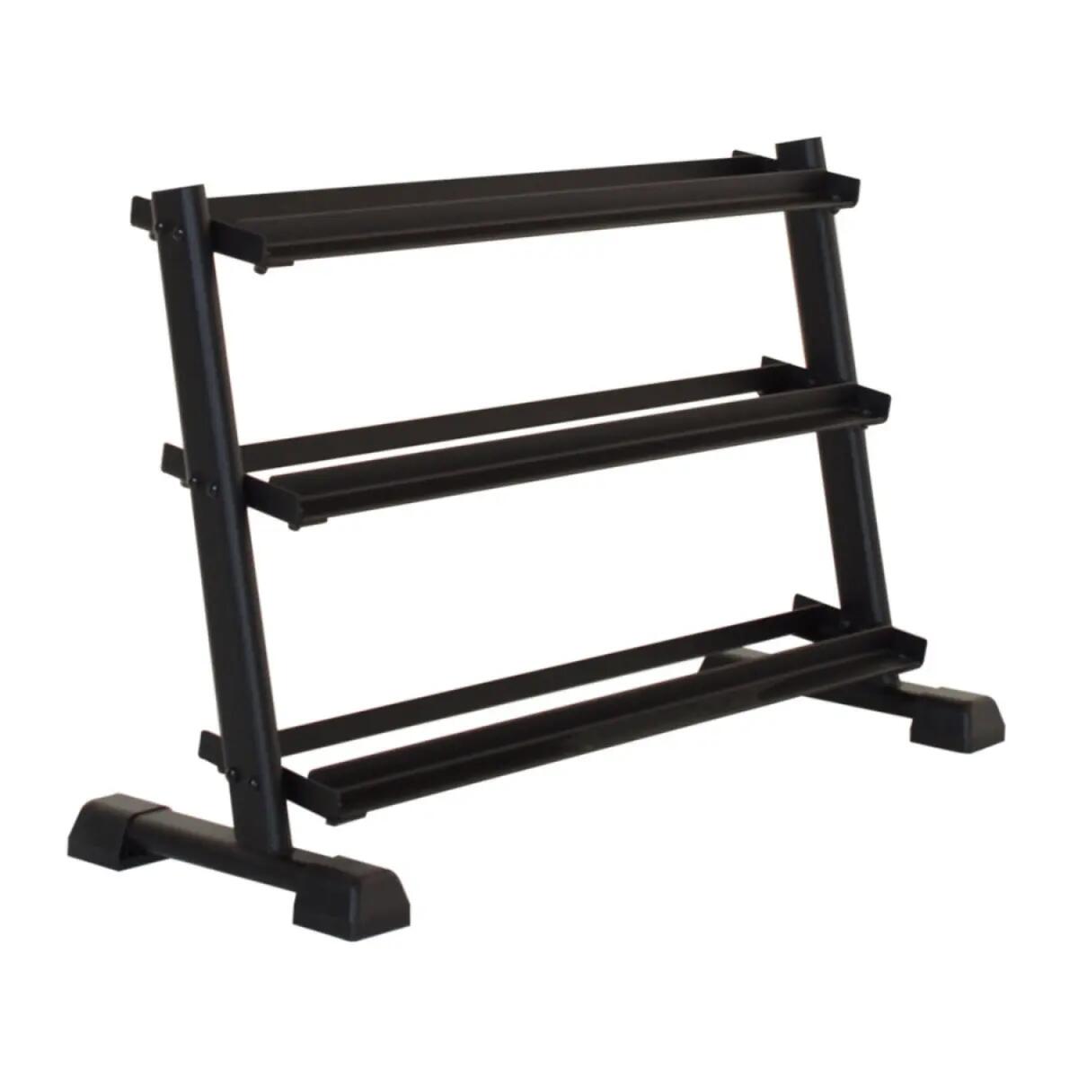 DBRHB 3‑poziomowy stojak na hantle z ramą stalową