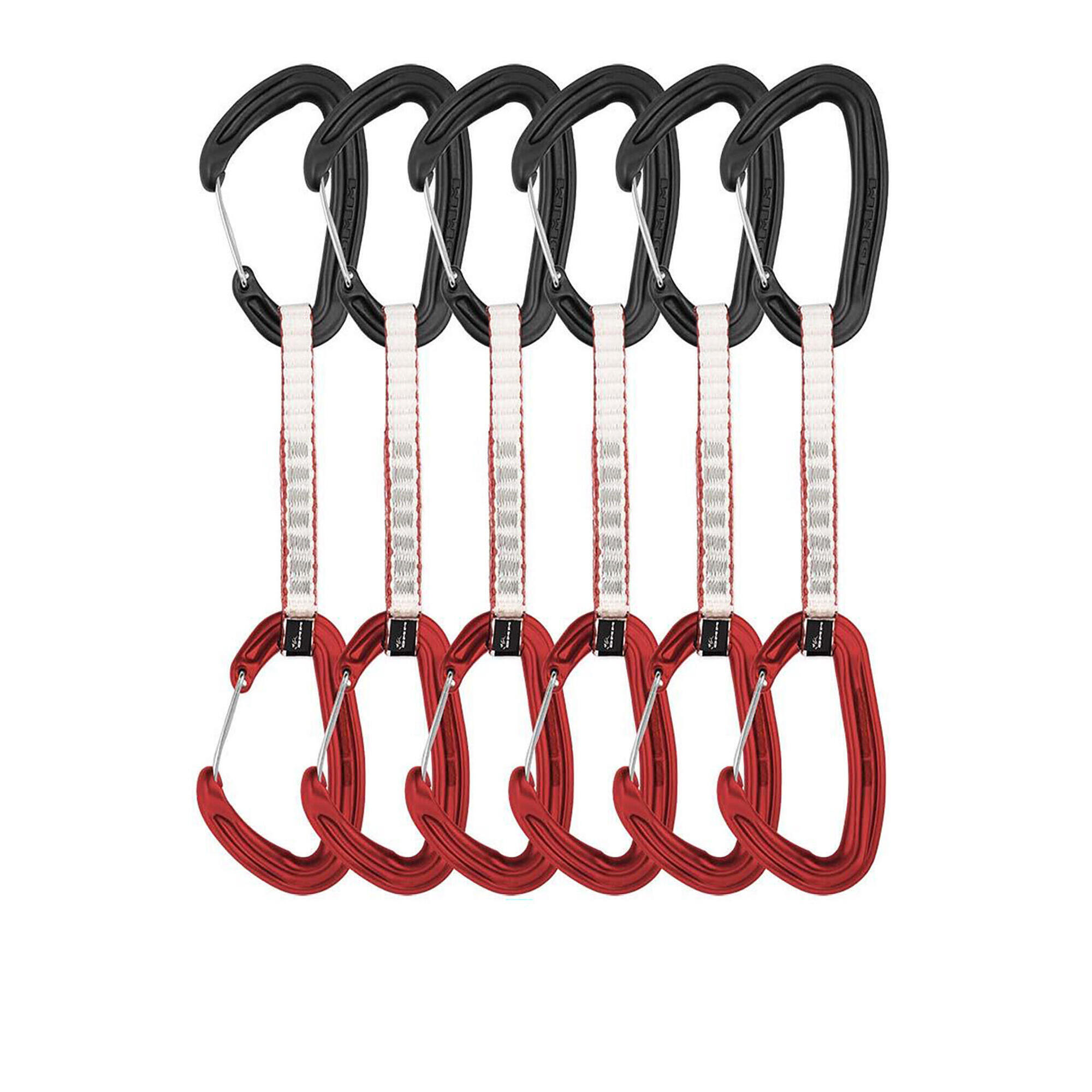 Ekspres wspinaczkowy DMM Alpha Wire Quickdraw 12 cm 6-pack - red