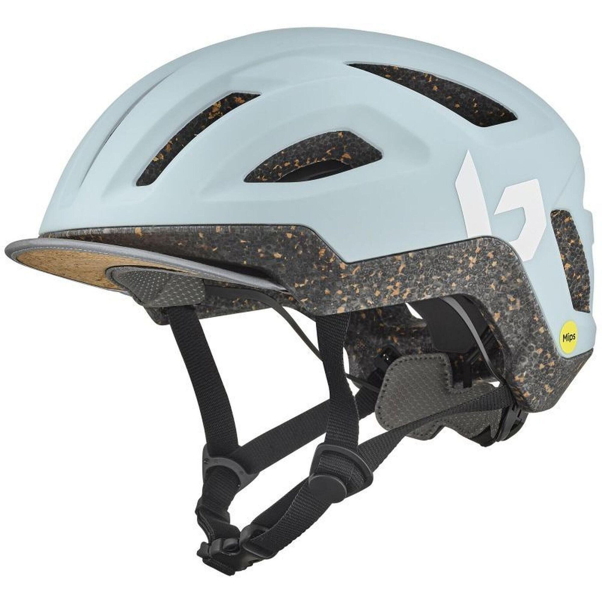 Kask rowerowy miejski „Eco React MIPS”, niebieski matowy