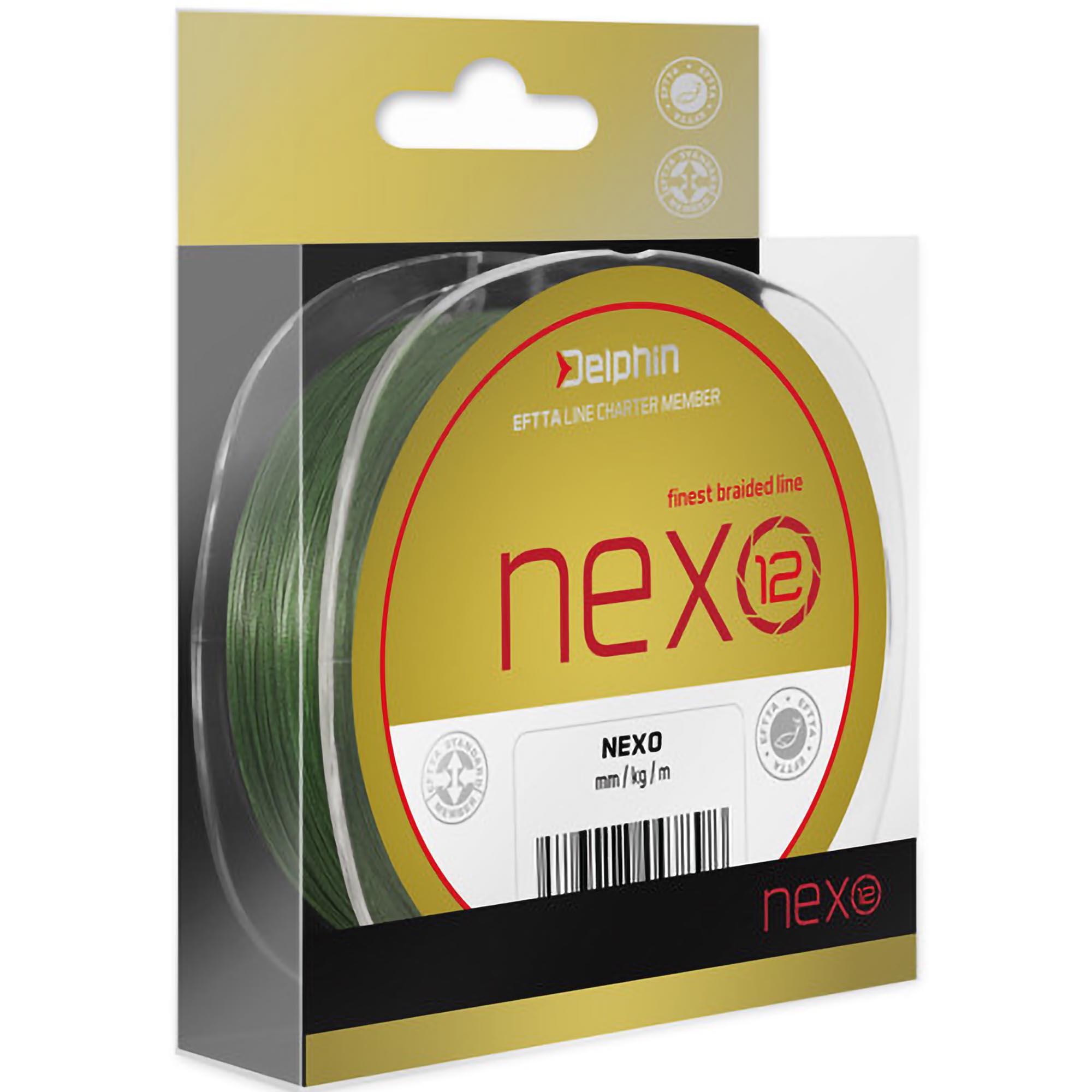 Plecionka Delphin Nexo 12 Zielona 0,10 Mm 130 M