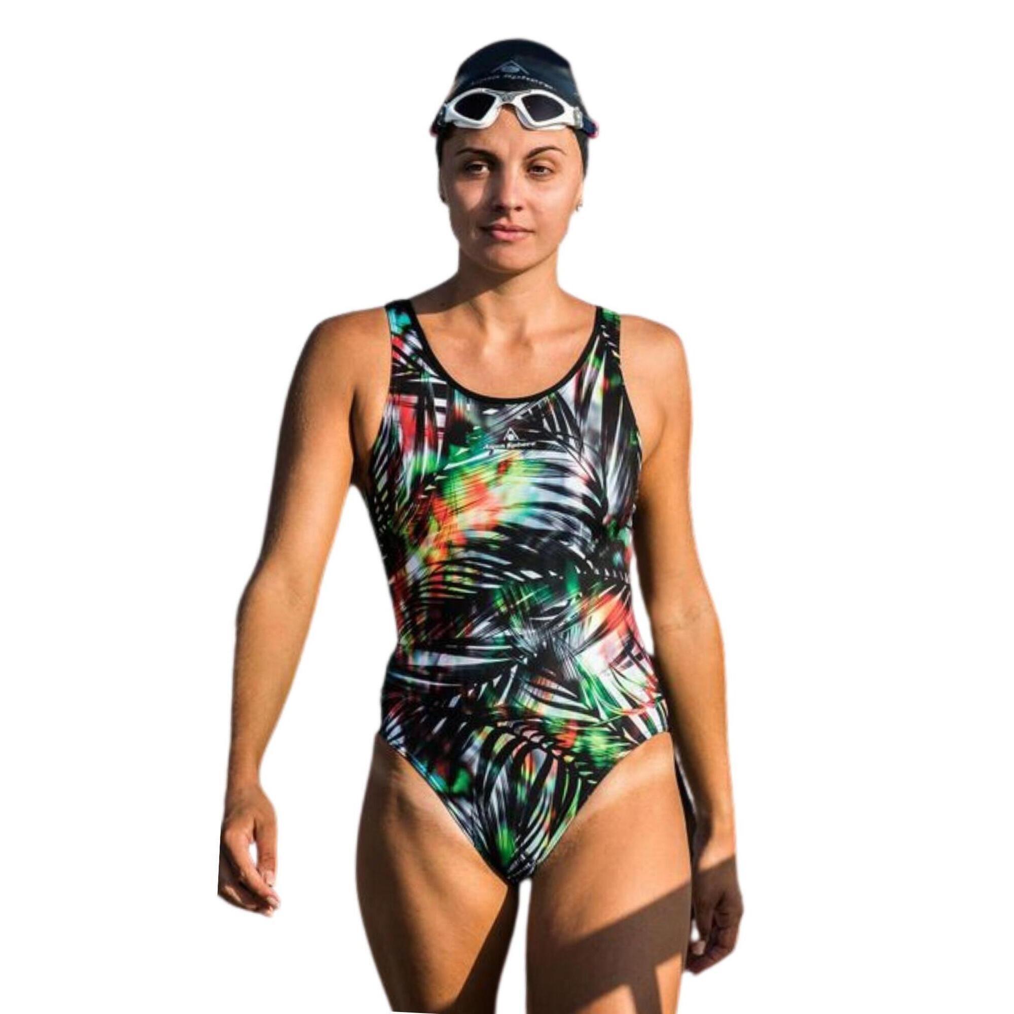 Strój Kąpielowy Aqua Sphere Miami – Czarny/Wielokolorowy – Rozmiar 36