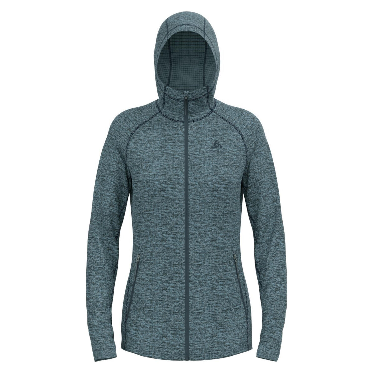 Bluza z kapturem damska Odlo Tencia Mid Layer Hoody Full Zip