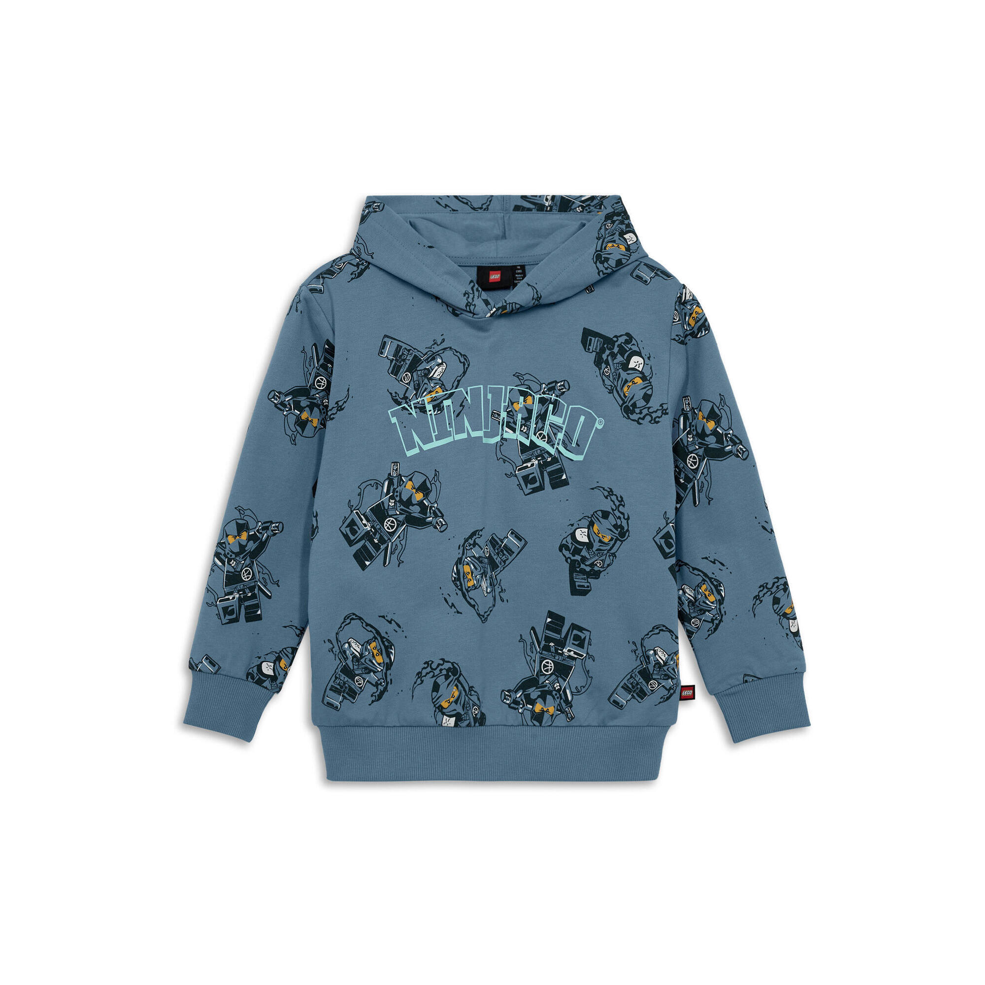 Bluza dziecięca z kapturem LEGO NINJAGO Saku 300, niebieska.