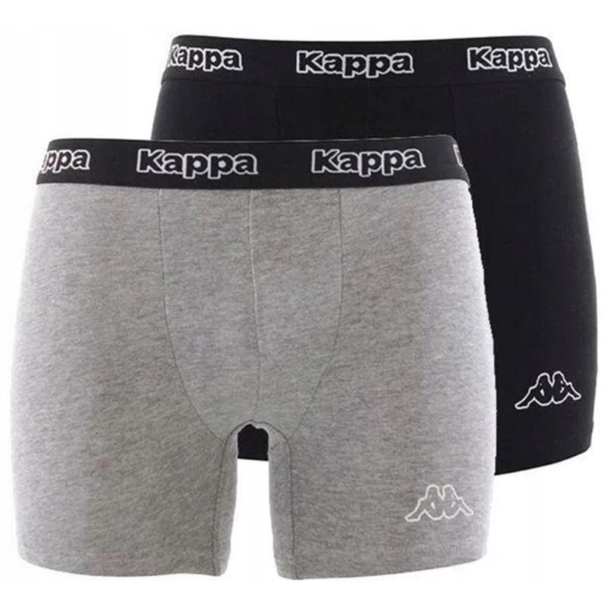 Kappa Bokserki 2-Pak XL w Kolorze Czarno-Szarym - Komfort i Elastyczność