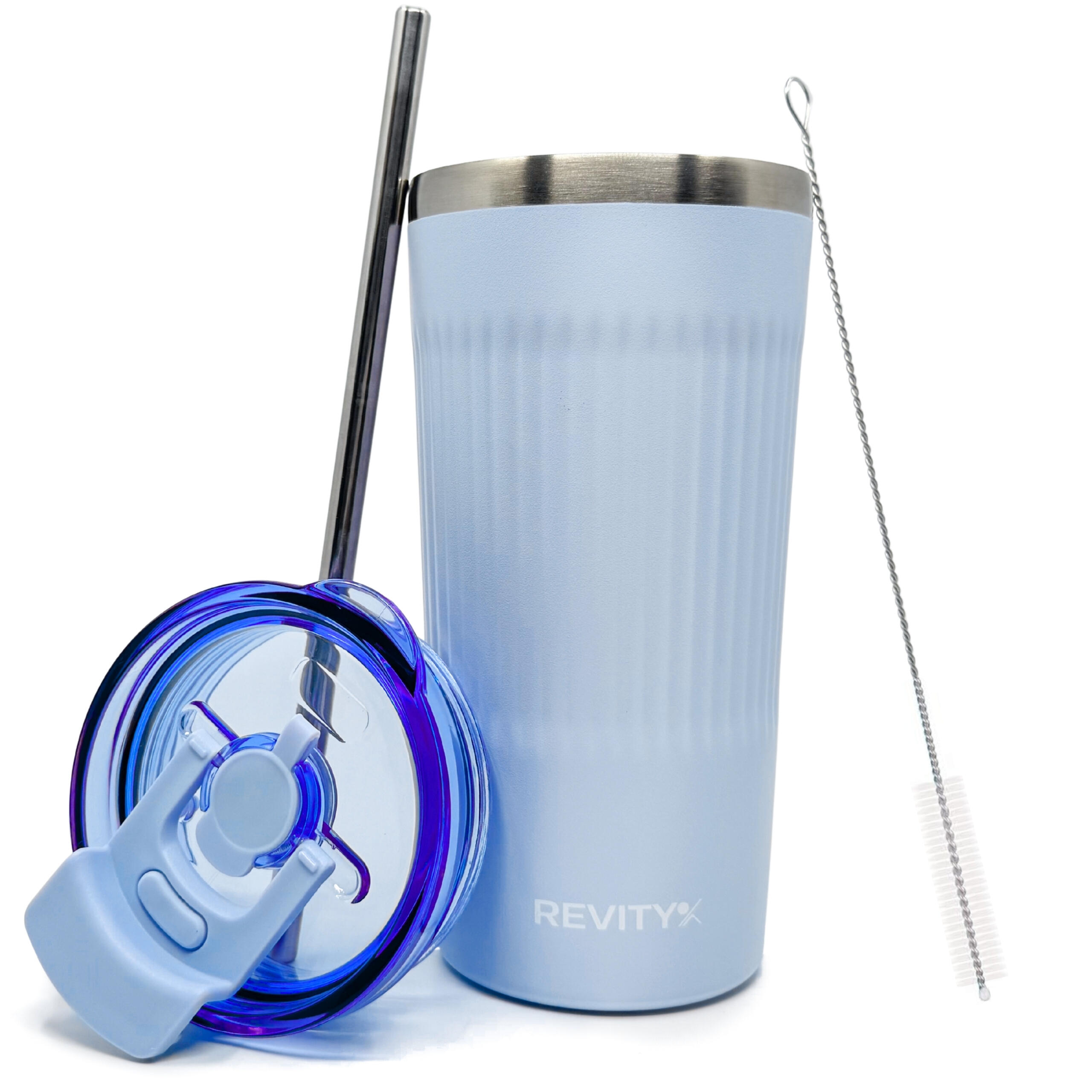 Kubek termiczny ze słomką, termos ze stali nierdzewnej 600 ml