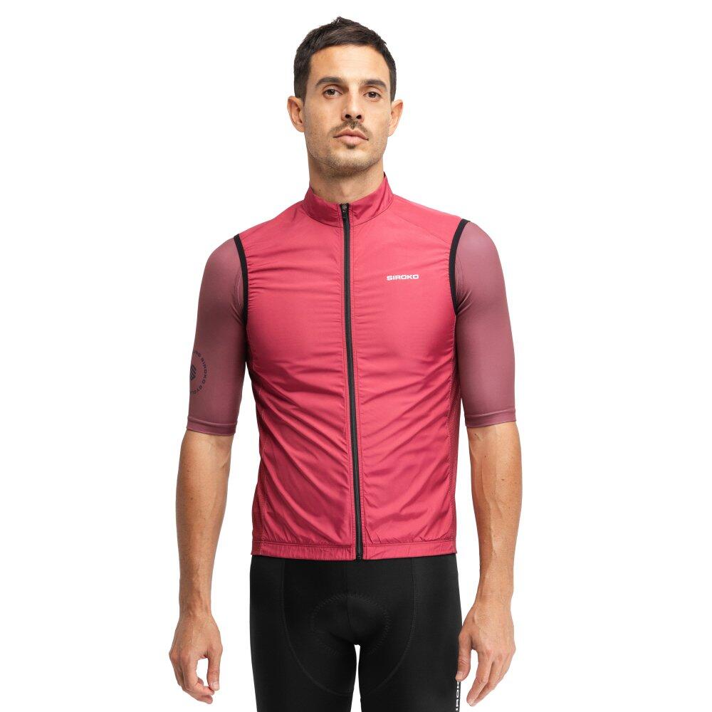 Męska wiatroszczelna kamizelka rowerowa Kolarstwo Siroko V1 Hautacam