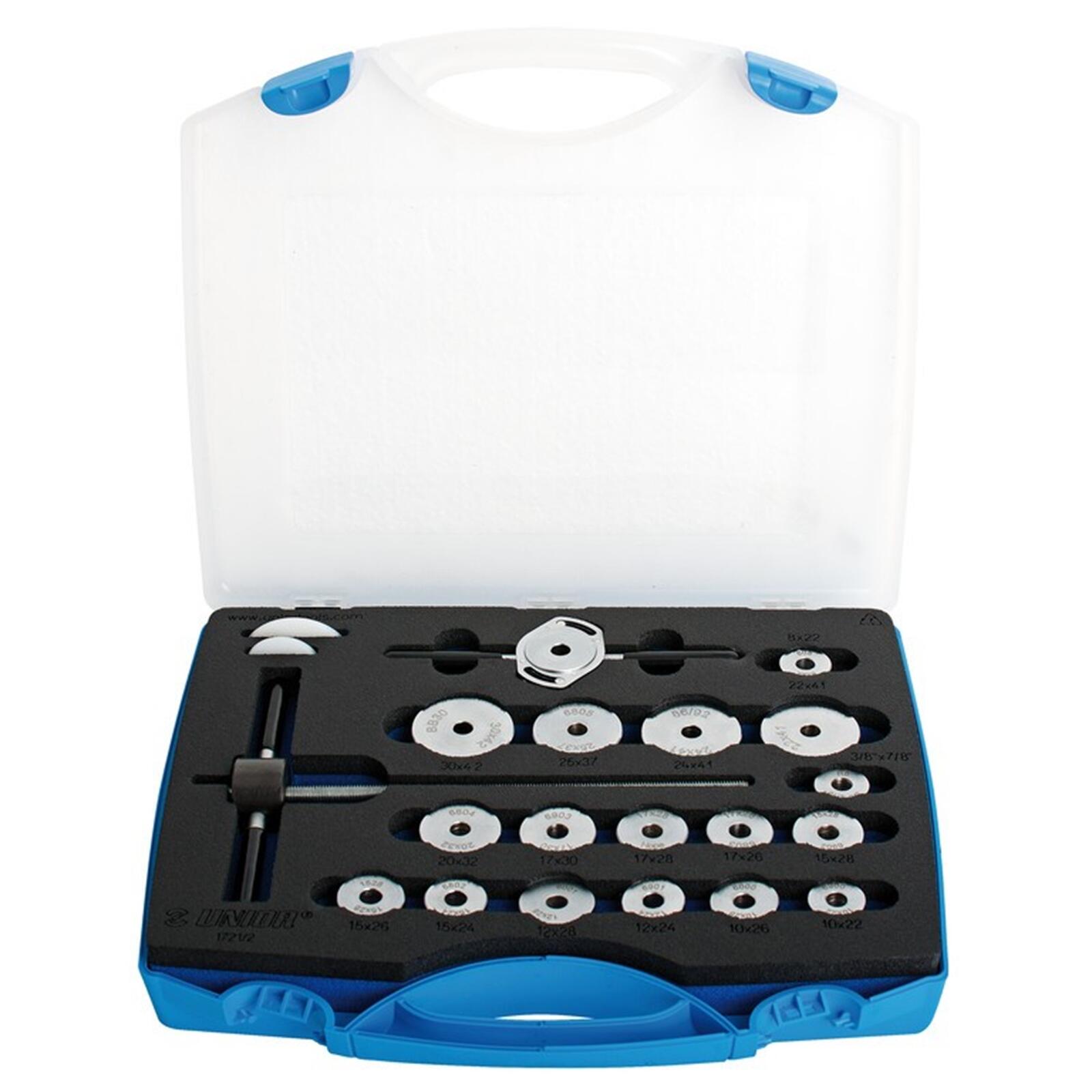 Zestaw narzędzi do uniwersalnej prasy do łożysk Unior