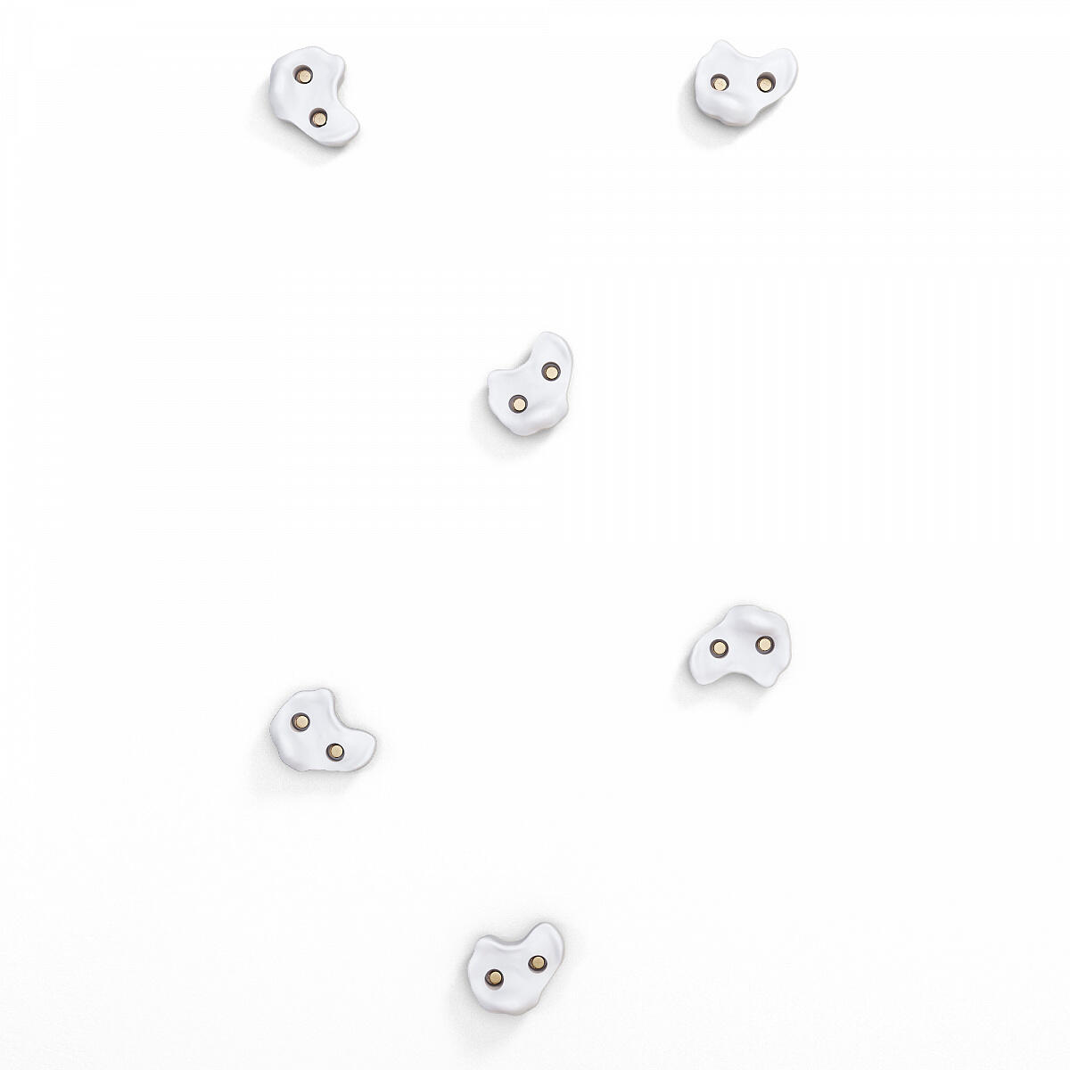 Chwyty wspinaczkowe M 6 szt. biały