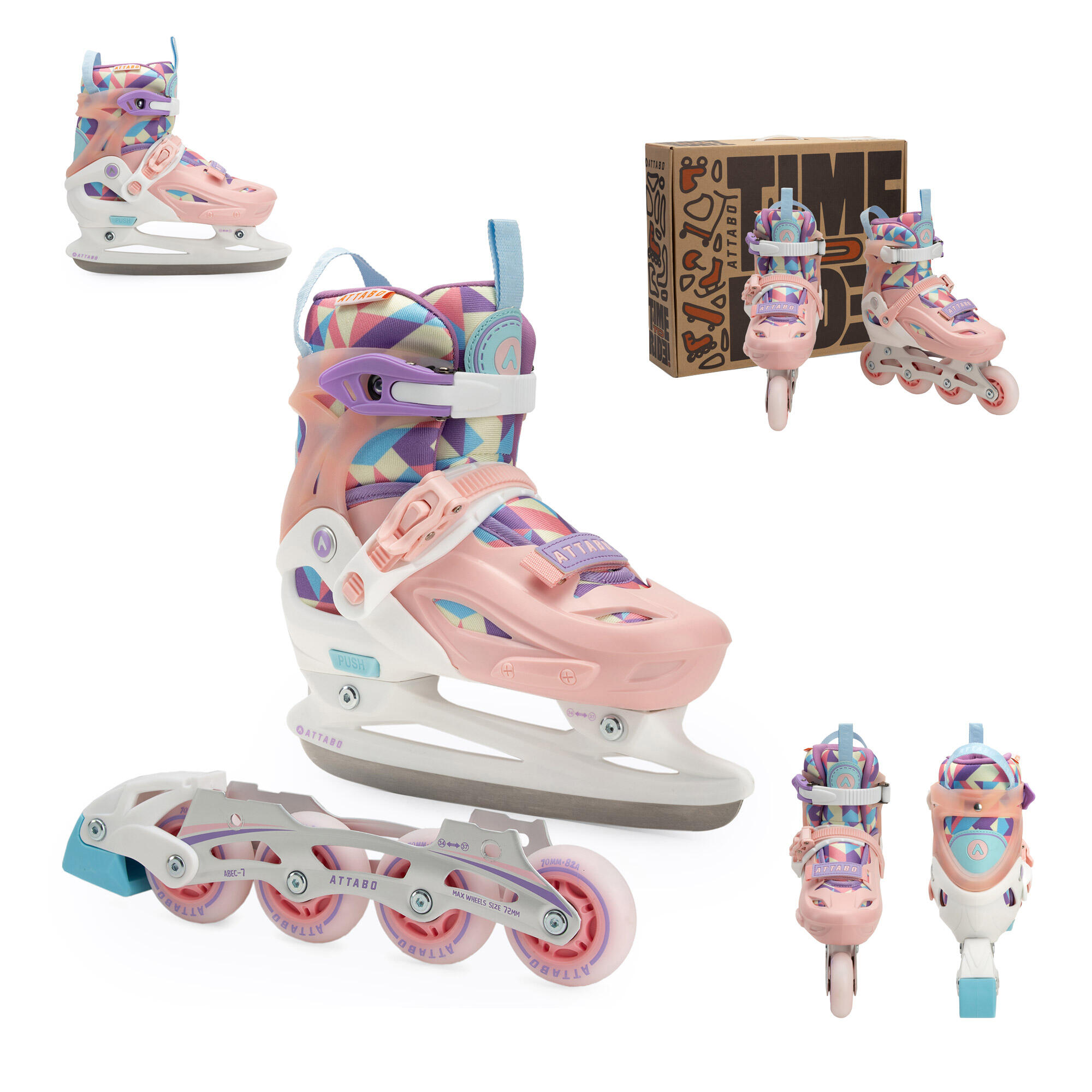 Łyżworolki dziecięce ATTABO Flashled