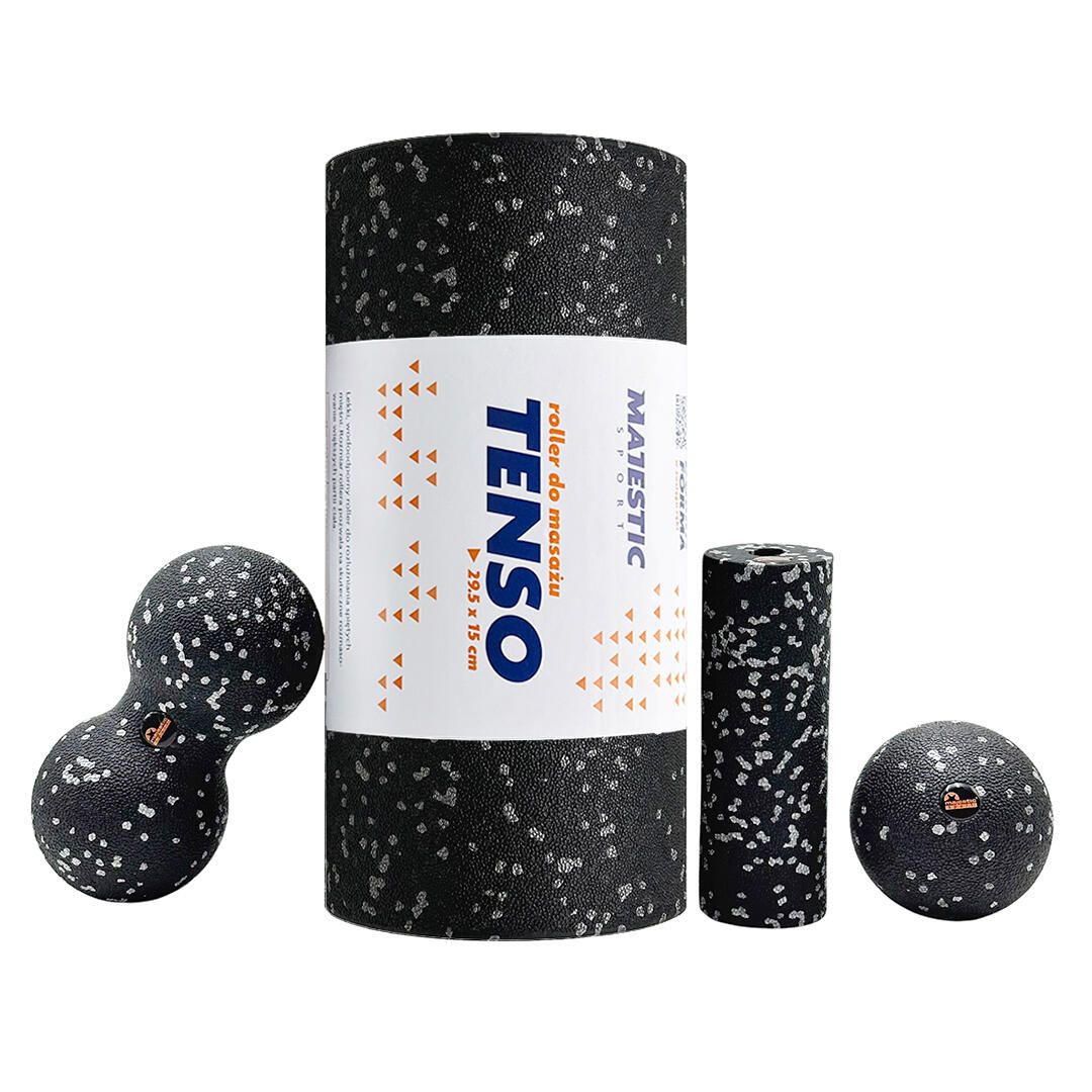 Zestaw do masażu Majestic Sport TENSO EPP 4w1 Roller + Wałek + Piłka + Duoball