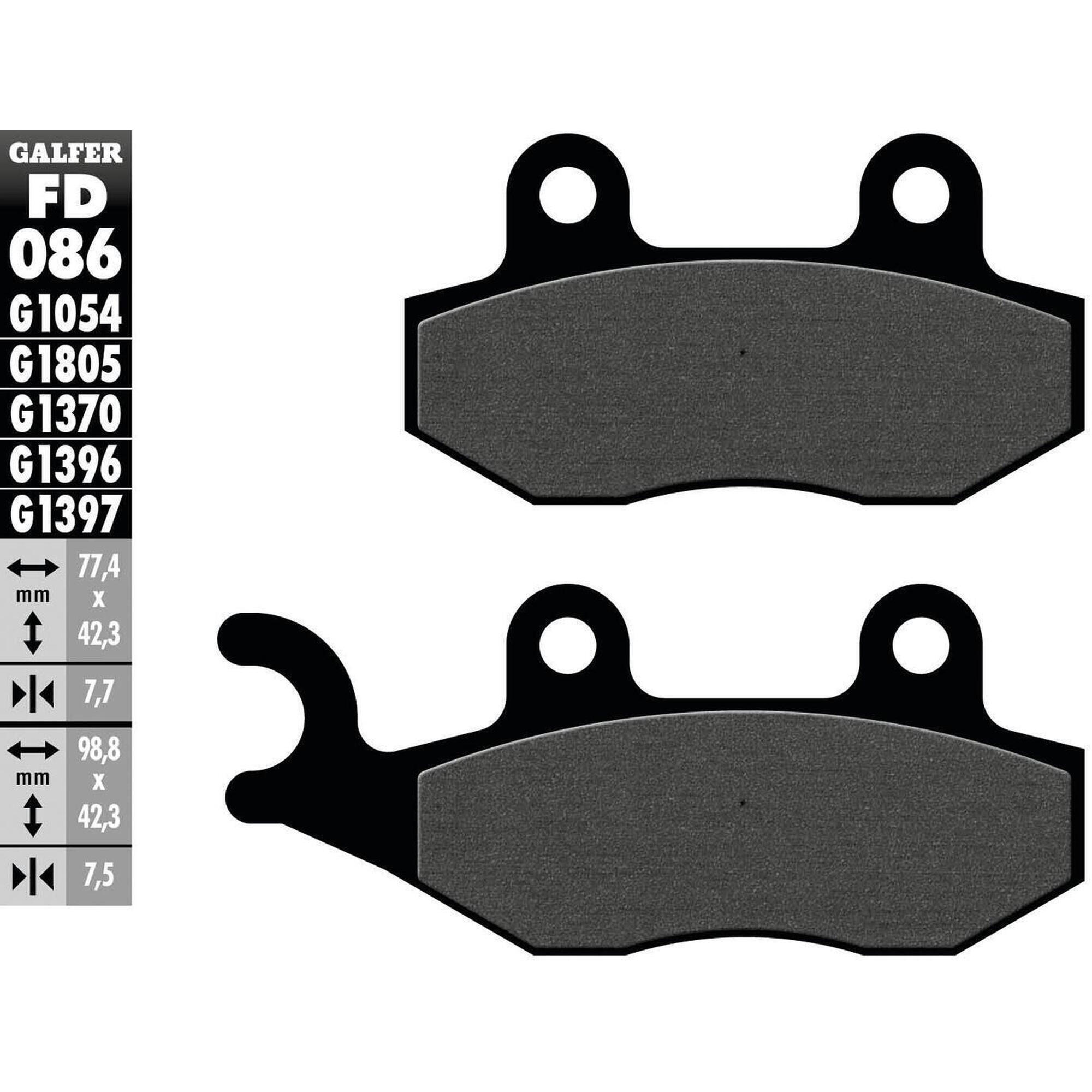 Organiczne klocki hamulcowe Galfer FD086 G1054 do jazdy miejskiej