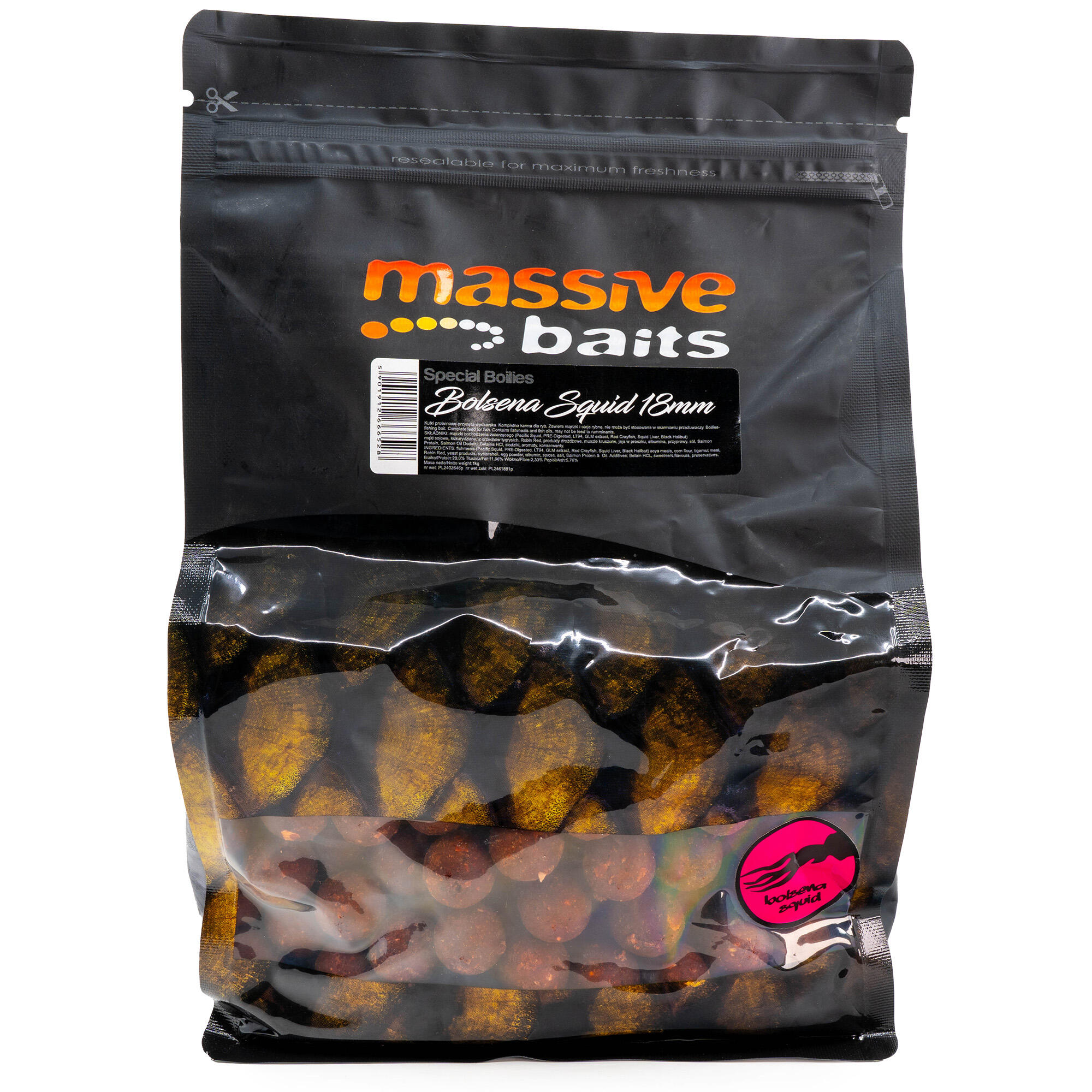 Kulki Massive Baits Special Boilies Bolsena Squid 18Mm 1Kg