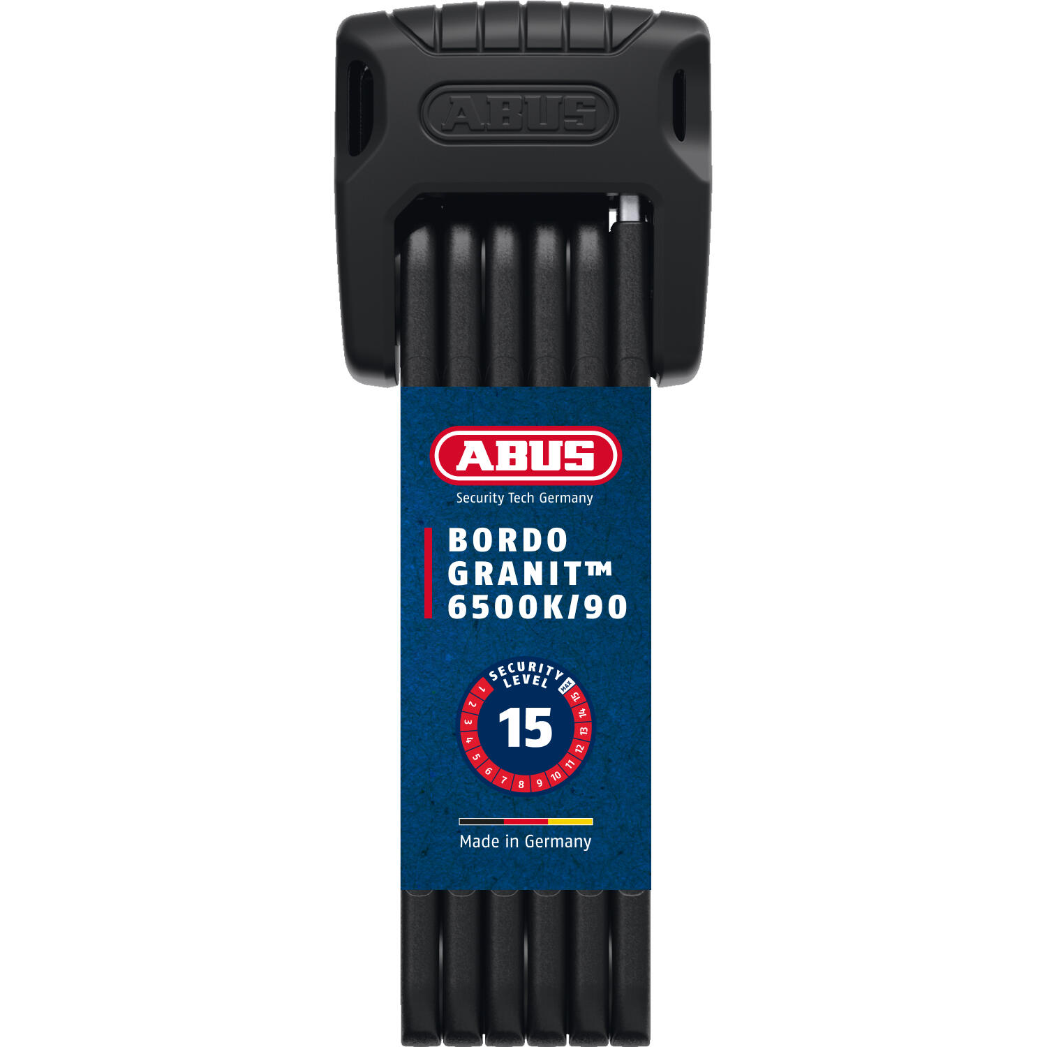 Składane urządzenie antykradzieżowe Abus Bordo Granit 6500K/90 BK SH