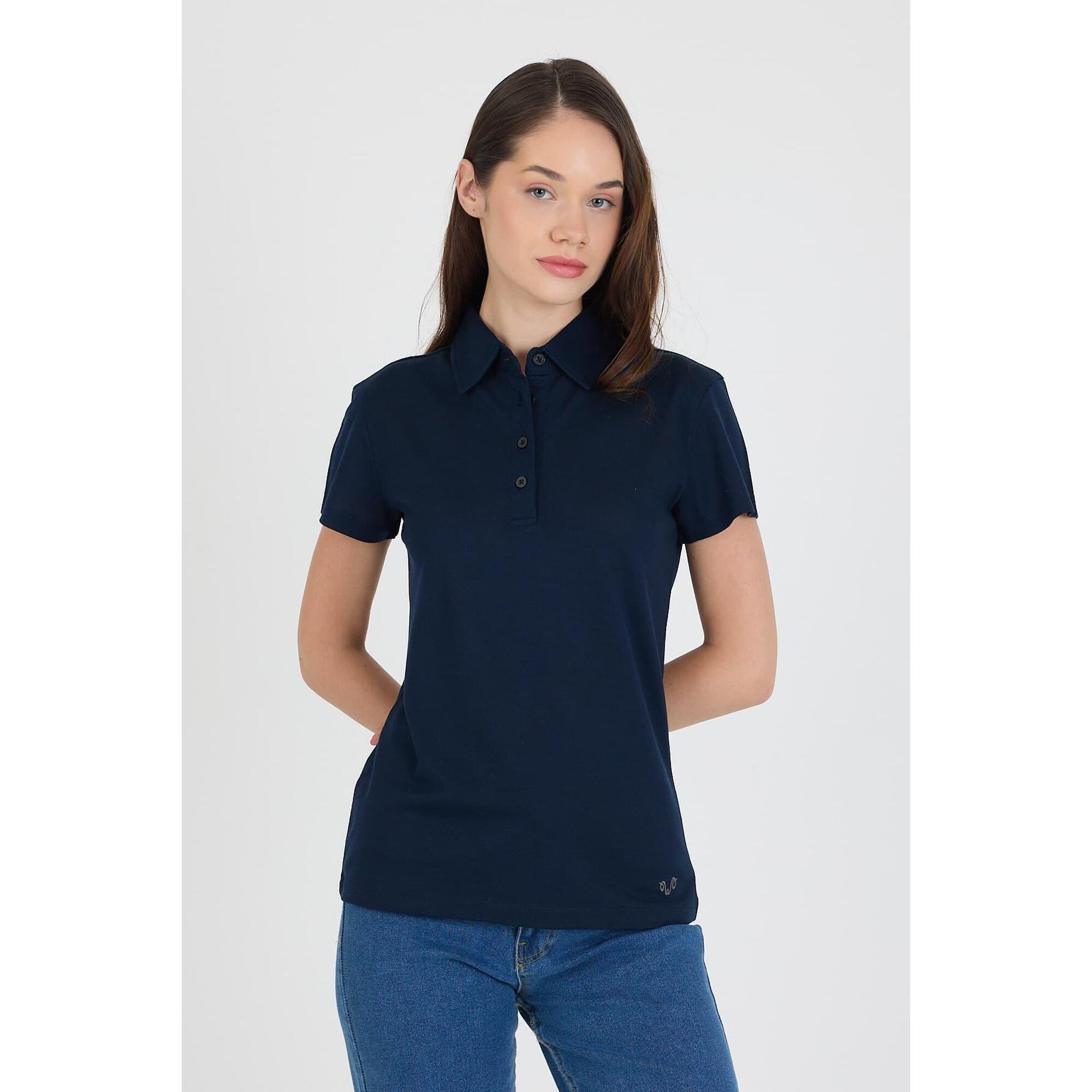 Koszulka Polo Damska 100% Merino Woolona