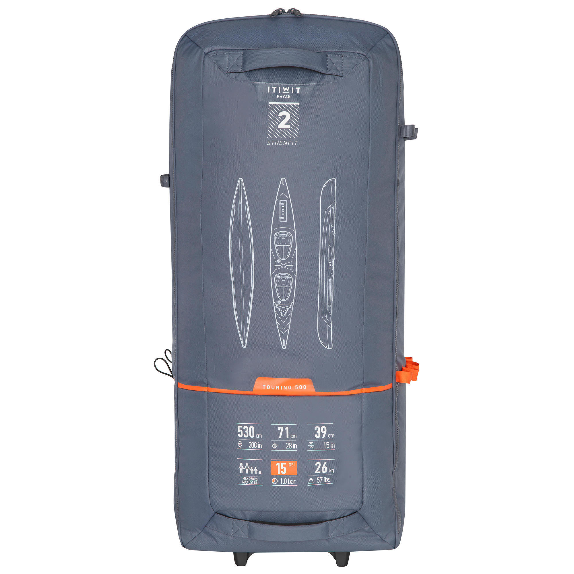 Torba na kółkach Itiwit na kajak pneumatyczny X500 2-osobowy