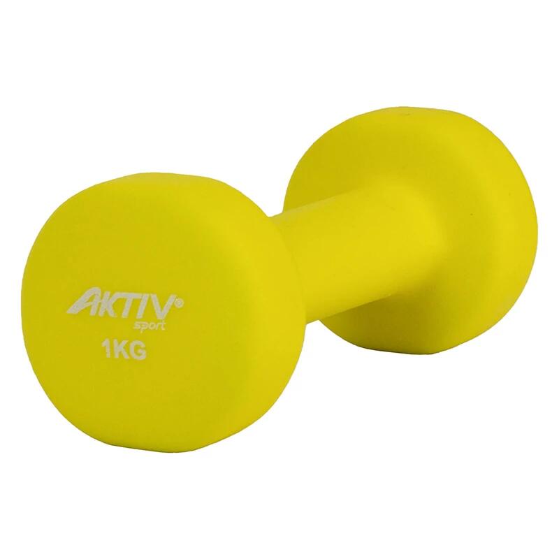Hantle neoprenowe Aktivsport 1 kg żółte