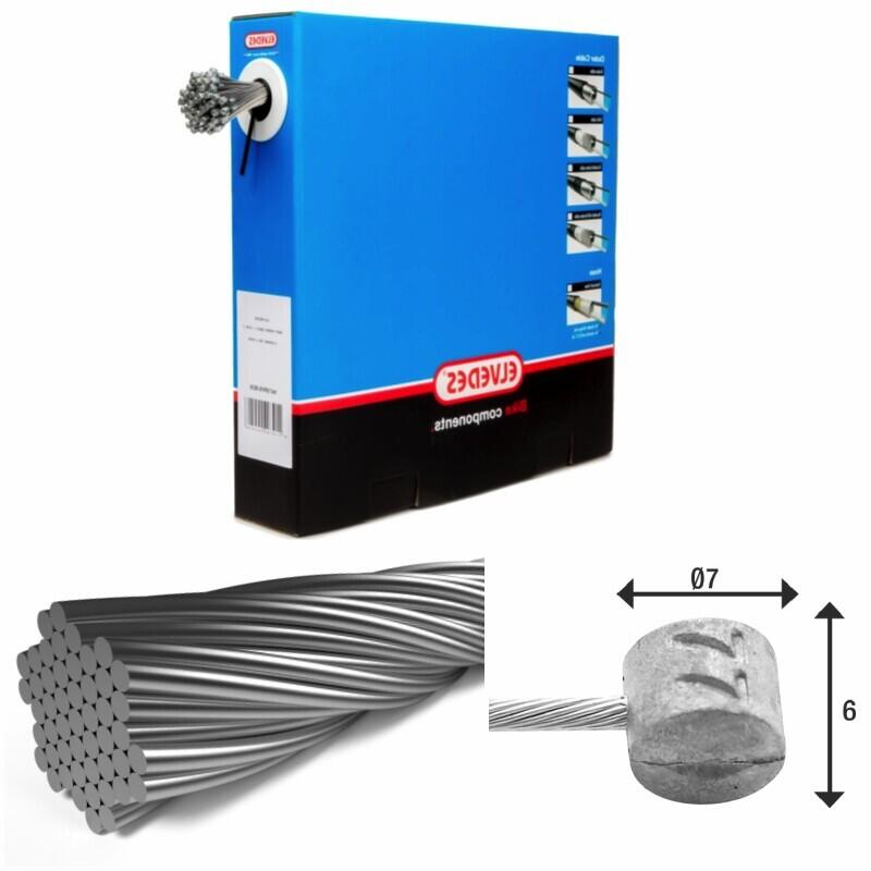 Kable hamulcowe 7x7 inox Ø1,5mm główka w kształcie T Ø7x6 Elvedes (x100)