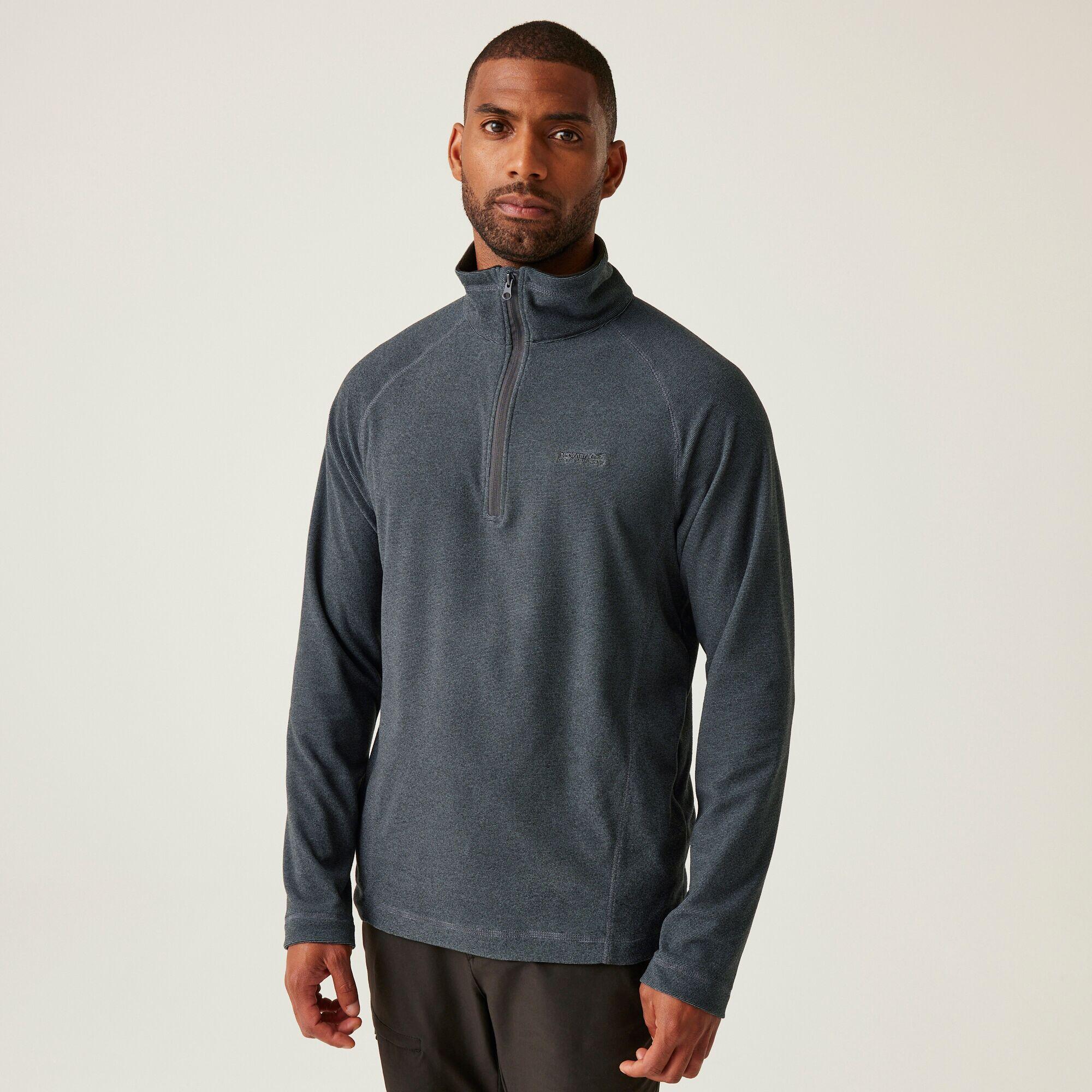 Męski lekki polar turystyczny Montes z zamkiem błyskawicznym do połowy