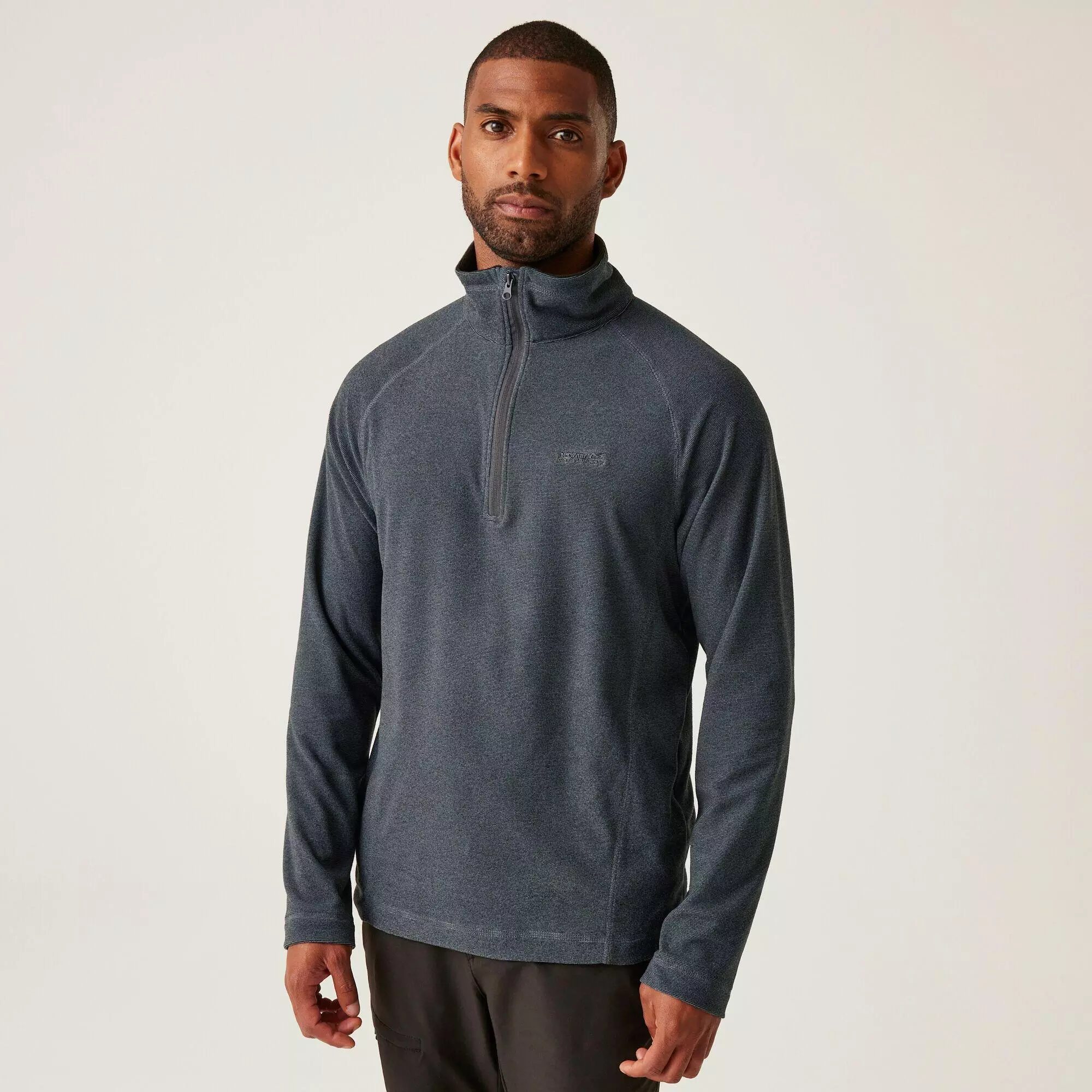 Męski lekki polar turystyczny Montes z zamkiem błyskawicznym do połowy