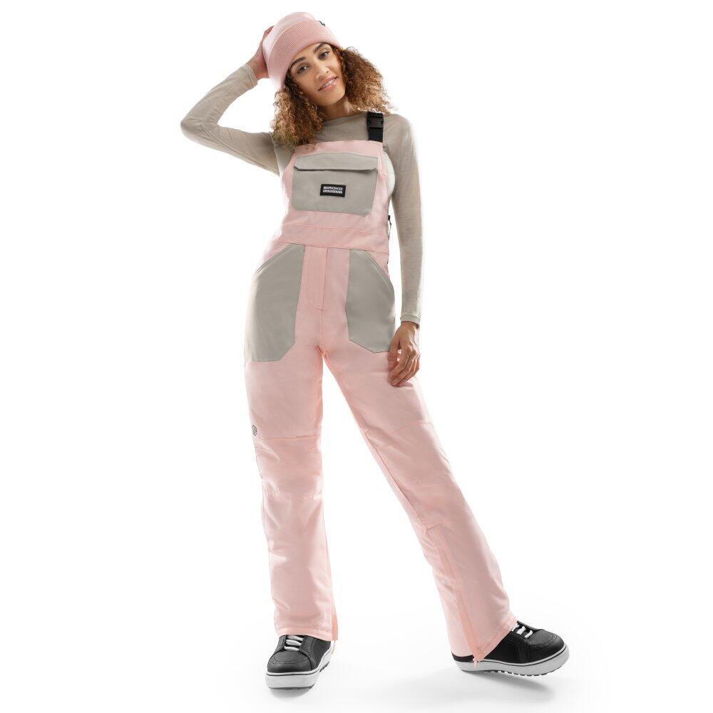 Spodnie snowboardowe z szelkami damskie B1-W Arosa