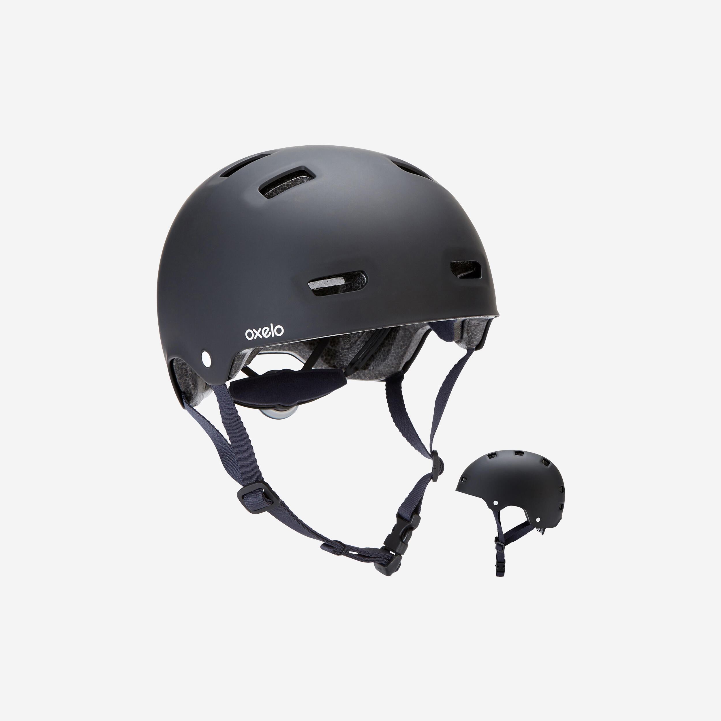 Kask na rolki, deskorolkę i hulajnogę MF500 czarno-niebieski