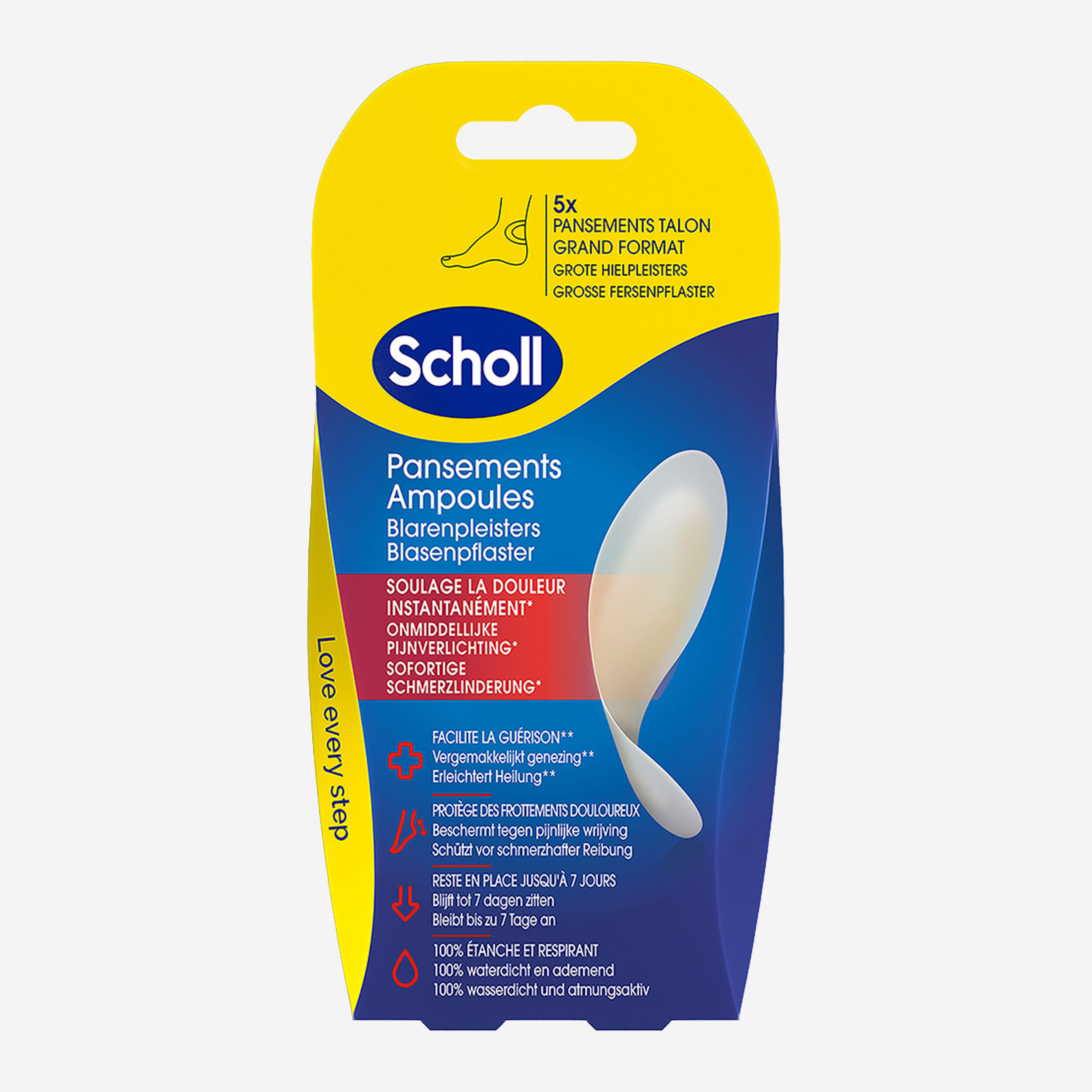 Hydrokoloidowe plastry na pęcherze w kształcie dostosowanym do pięty x5