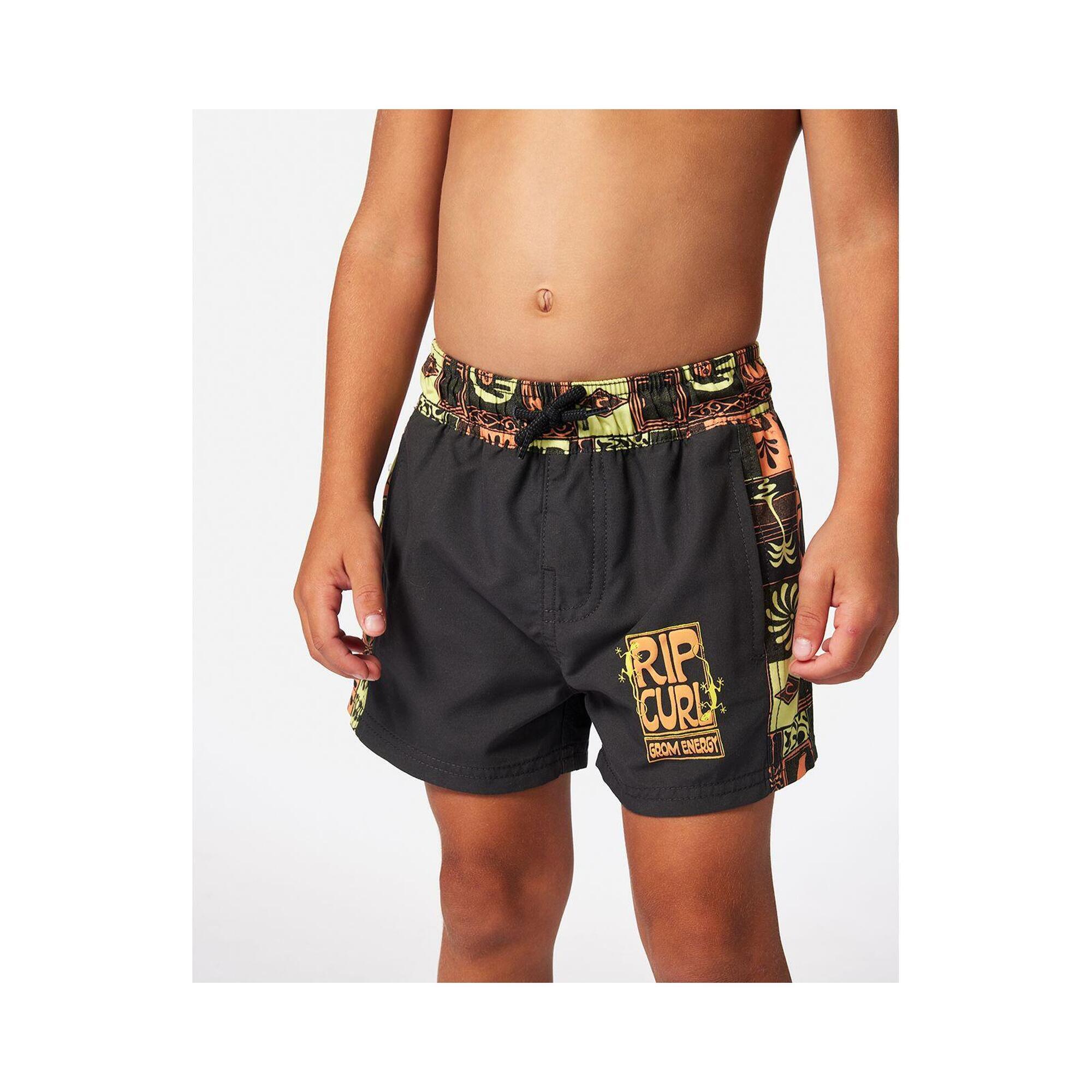 Spodenki surfingowe dla dzieci Rip Curl Kev Energy Block Volley -Boy Czarny