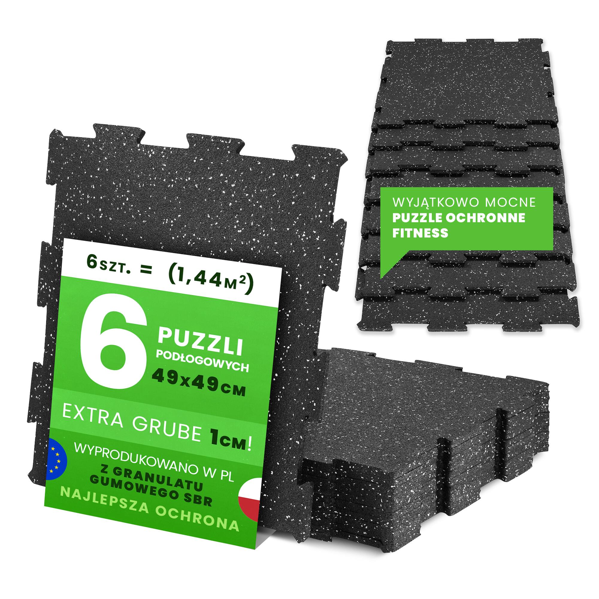 Podłoga do Treningu MOVO Puzzle Floor mosaic grey 49x49 | mata | 6 sztuk