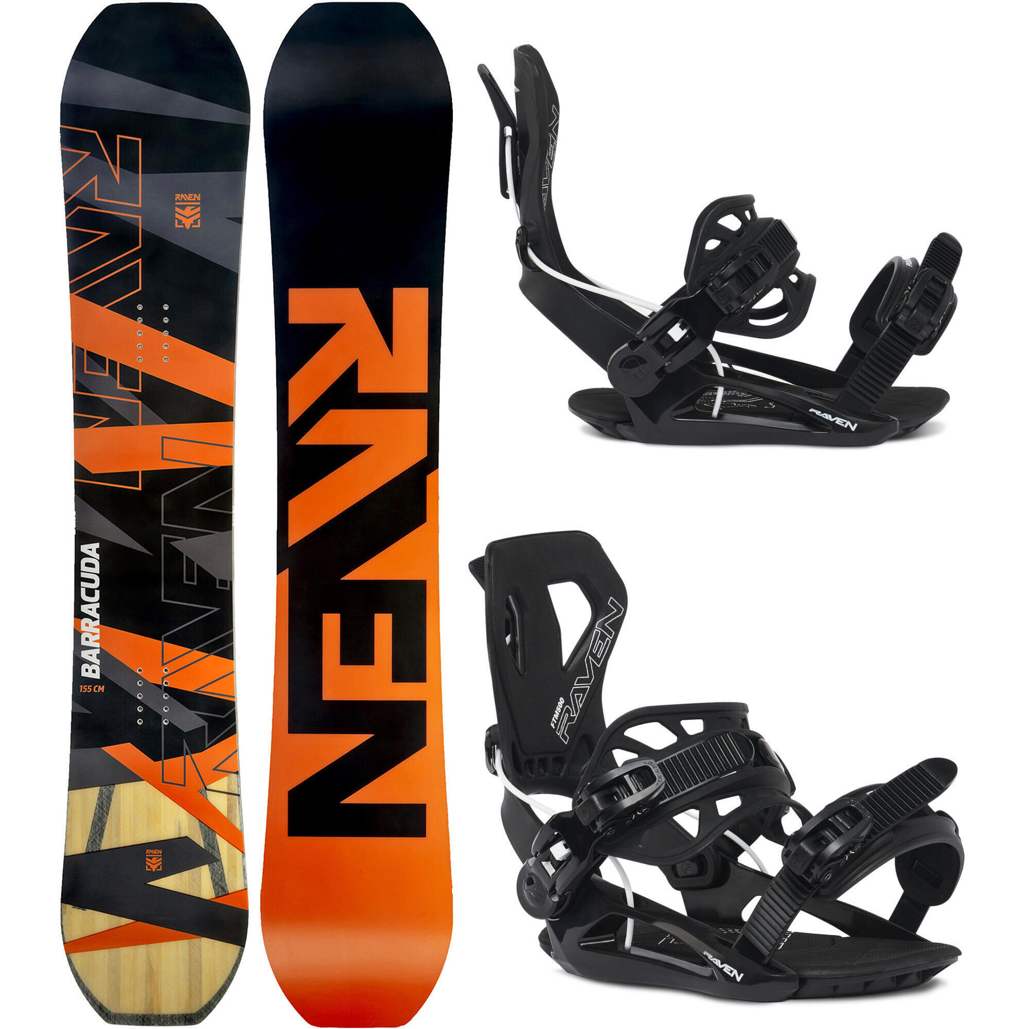 Zestaw Deska snowboardowa Raven Barracuda Carbon + wiązania Raven FTM500